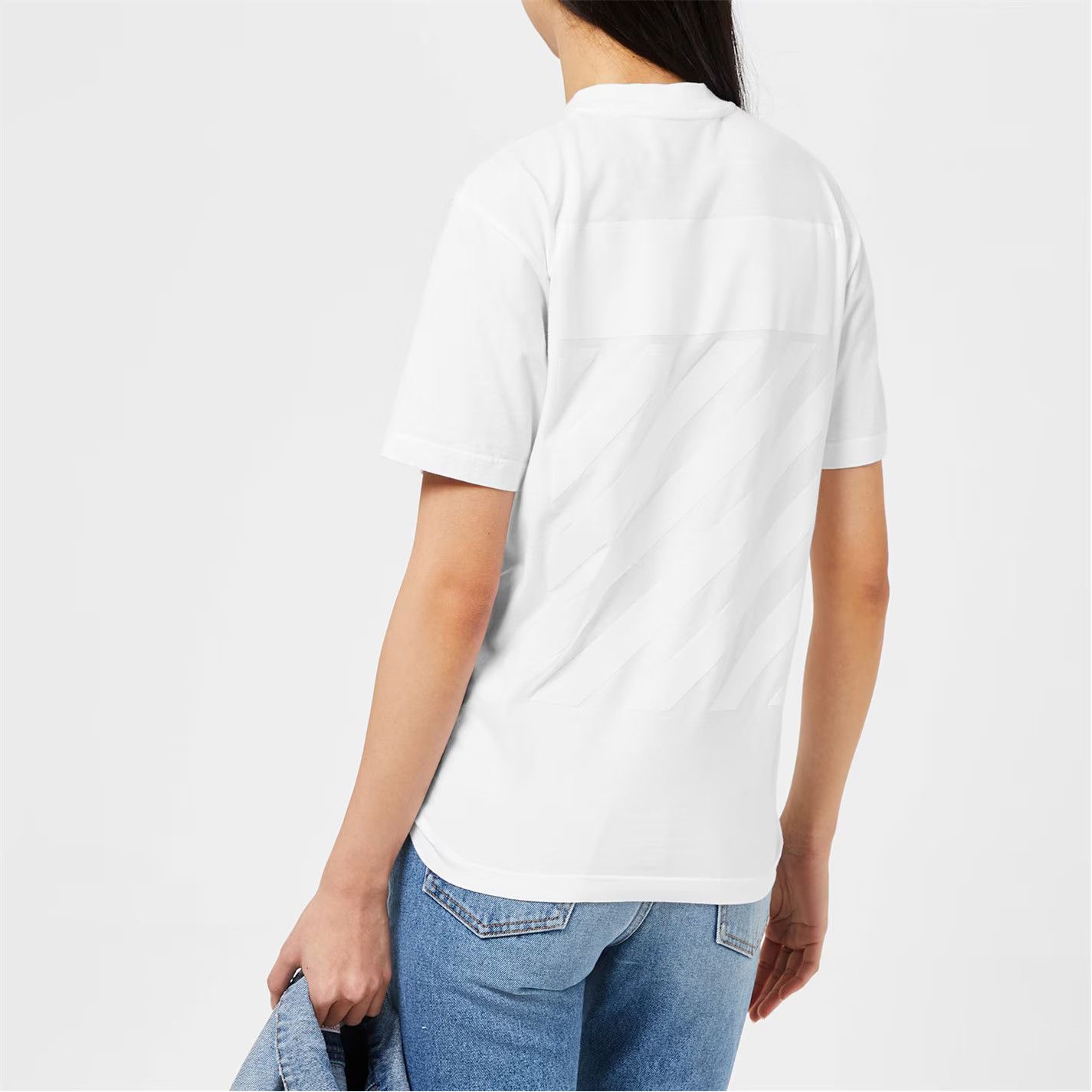 Off-White o1g2r1mq1224 Logo T Shirt in White Size S / US 4 / IT 40 - 6 Thumbnail