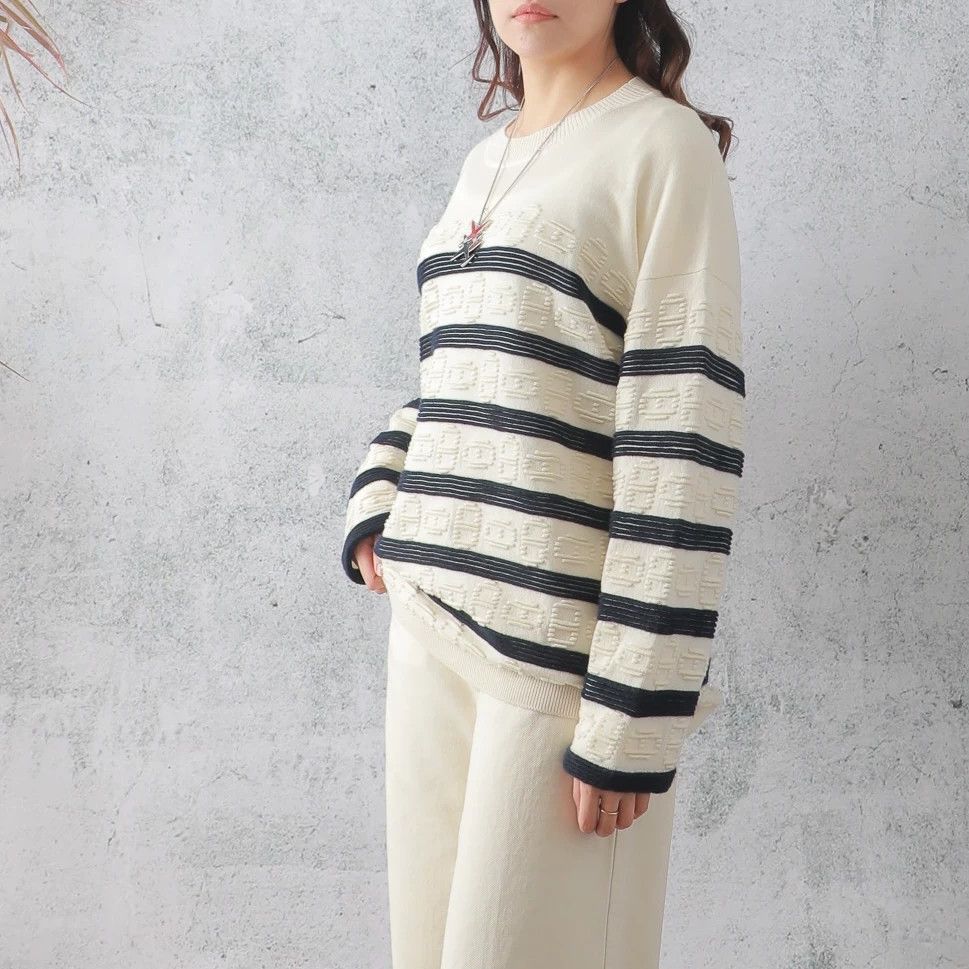 Hermes Hermes Black White Stripe Cashmere Sweater Size US S / EU 44-46 / 1 - 1 Thumbnail