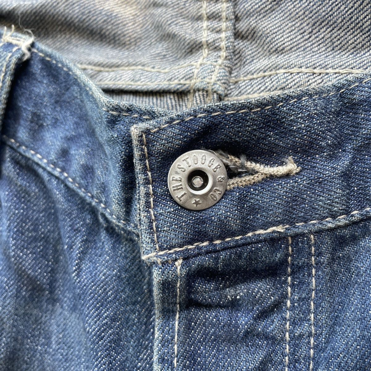 Japanese Brand × Jean × Vintage Vintage The Stooge Japan Faded Denim Jeans Pants Mud Wash Size US 34 / EU 50 - 6 Thumbnail