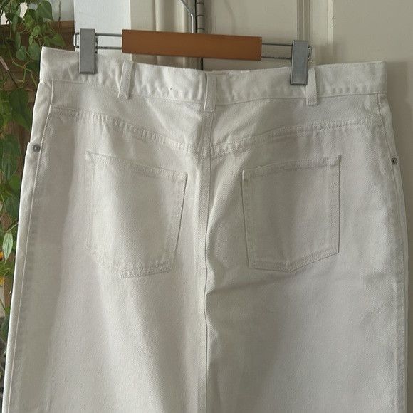 Dries Van Noten NEW DRIES VAN NOTEN white denim vented maxi jean skirt 44 Size 30" / US 8 / IT 44 - 10 Thumbnail