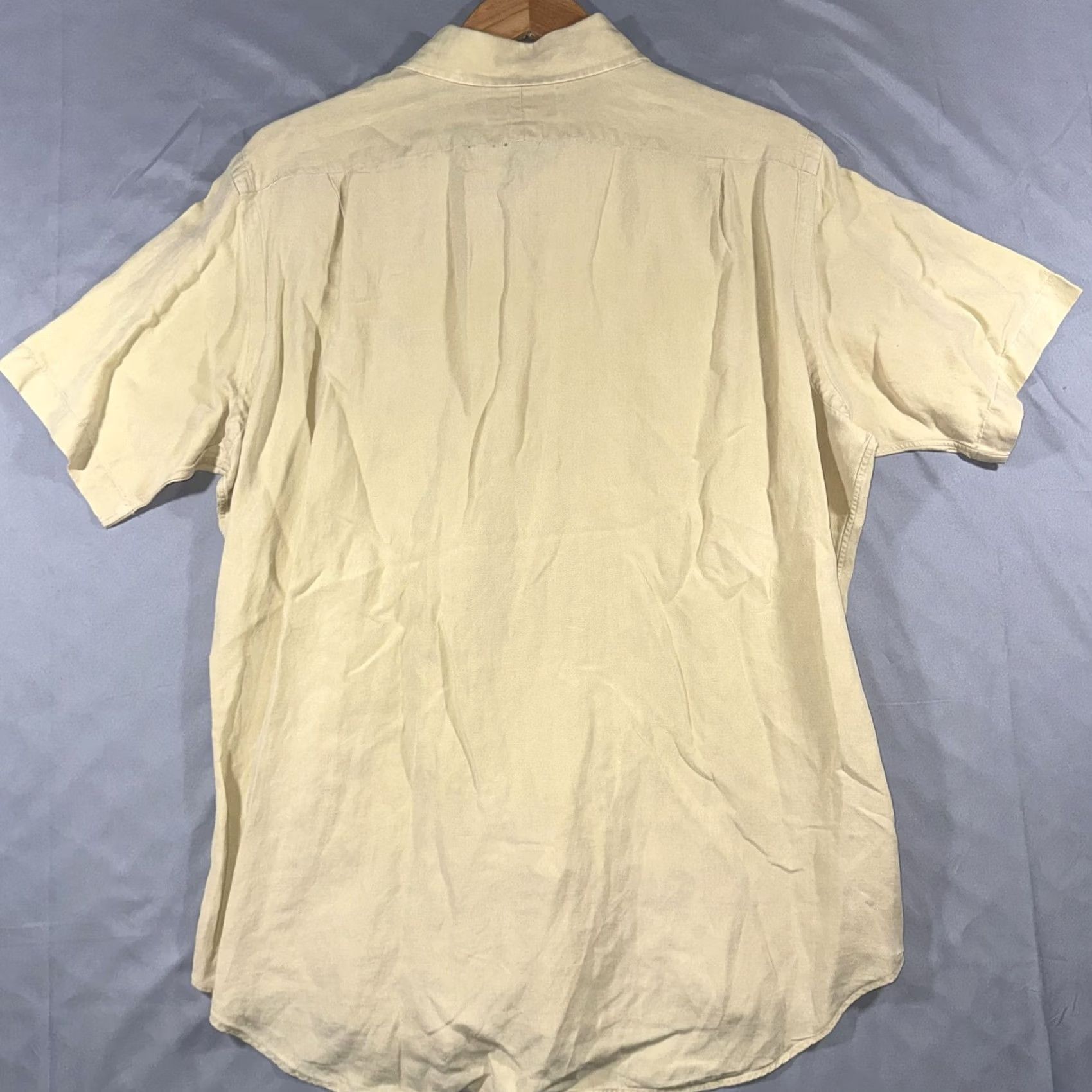 Polo Ralph Lauren Polo by Ralph Lauren Shirt Men's M Beige Linen Short Sleeve Button-Up Casual Size US M / EU 48-50 / 2 - 2 Thumbnail