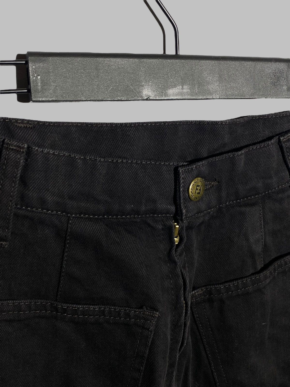 Fendi Vintage 90s Fendi Denim Skirt Monogram Pocket Detail Size 28" / US 6 / IT 42 - 14 Thumbnail