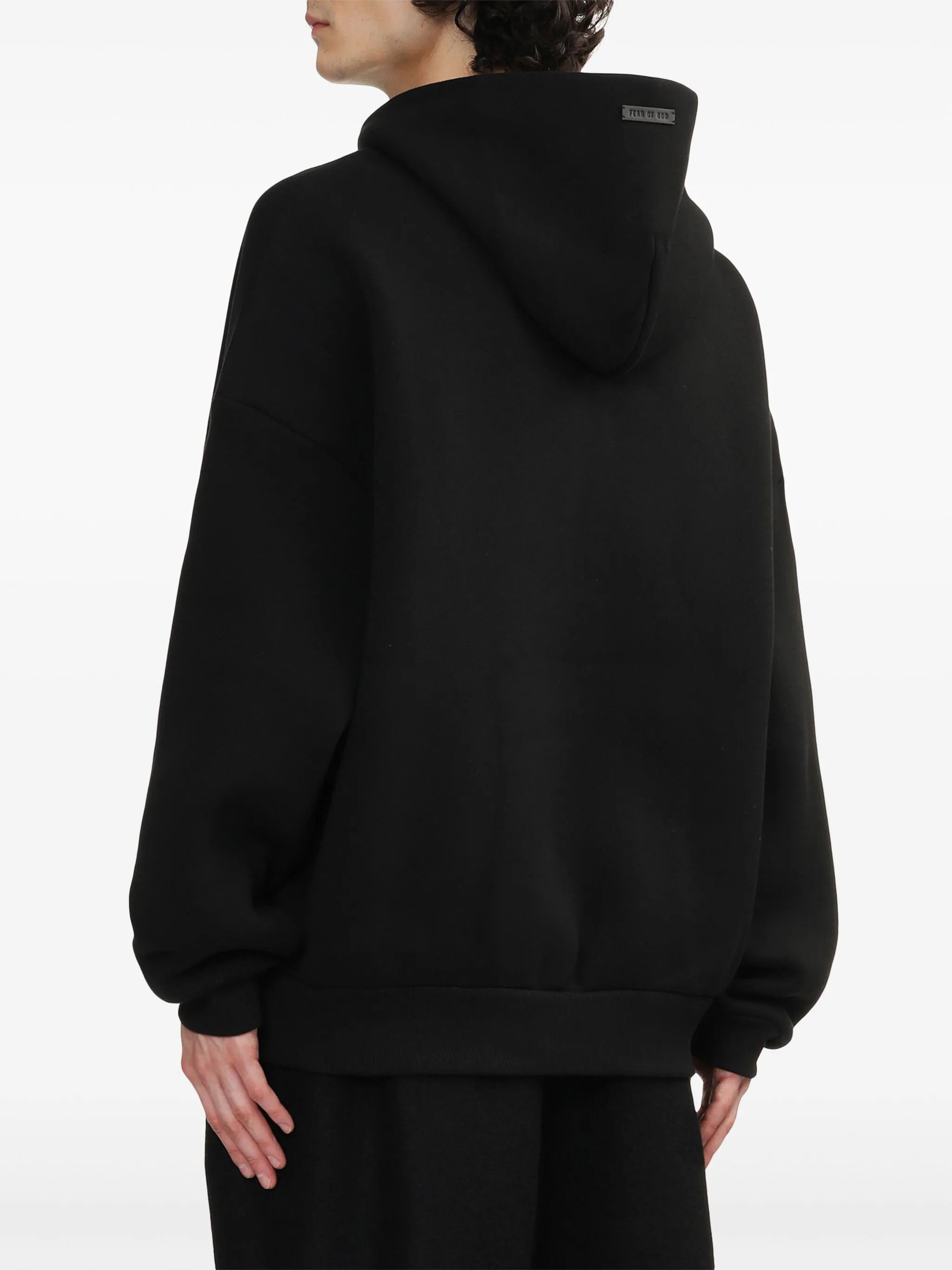 Fear of God o1s22i1n1024 Half Zip Hooded Sweatshirt in Black Size US XL / EU 56 / 4 - 4 Thumbnail