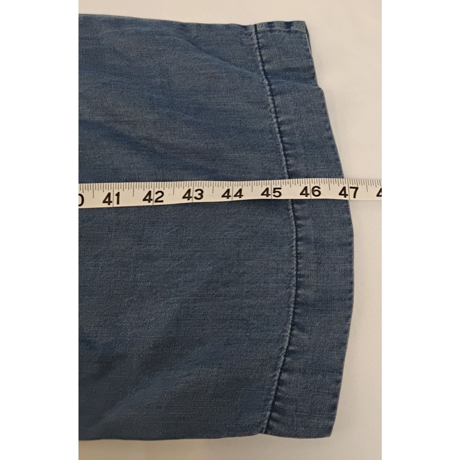 7 For All Mankind 7 For All Mankind Jumpsuit Women L Blue Smocked Lyocell New Size 34" / US 12 / IT 48 - 19 Thumbnail