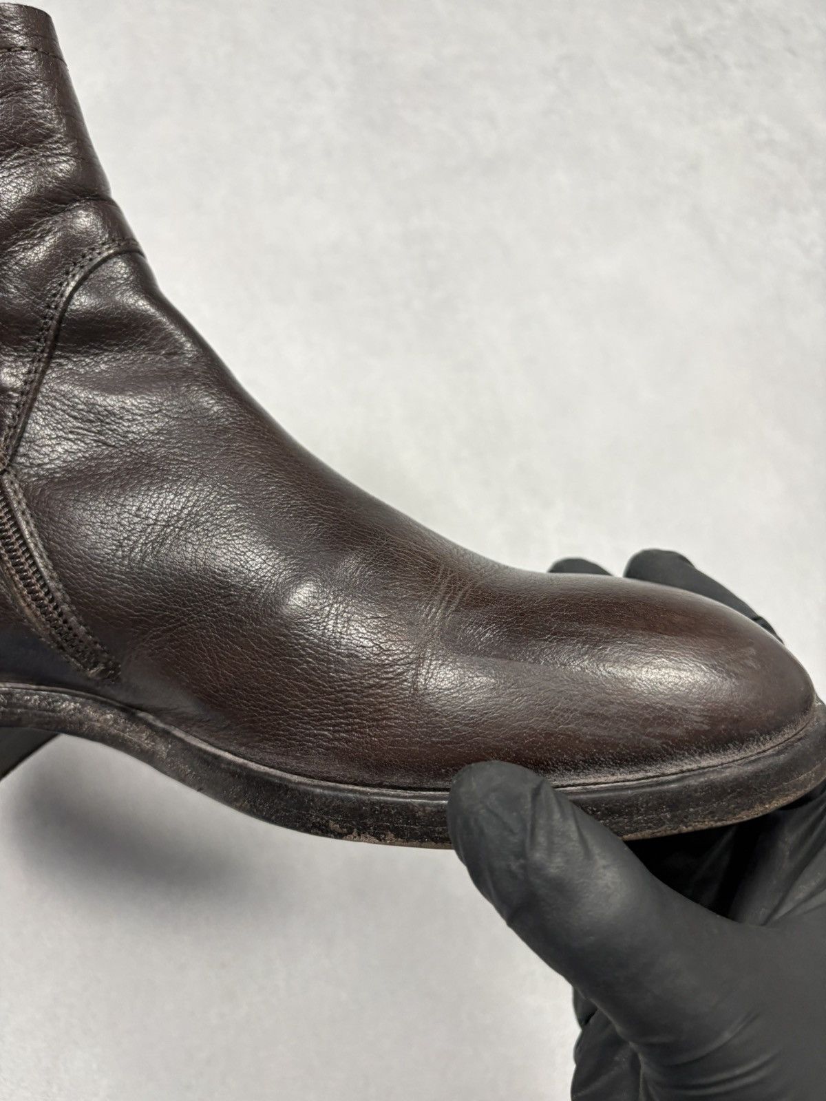 MoMA MOMA Handmade Distressed Brown Leather Zip Ankle Boots EU 41 Size US 8 / EU 41 - 9 Thumbnail