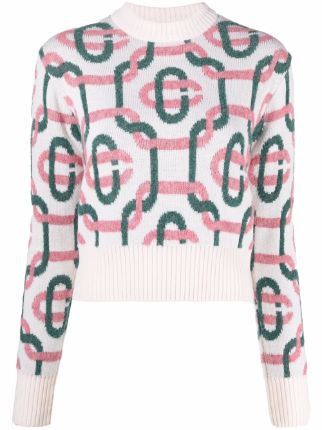 Casablanca o1mle0524 Monogram Sweater in Multicolor Size XXS / US 00 / IT 34 - 1 Thumbnail