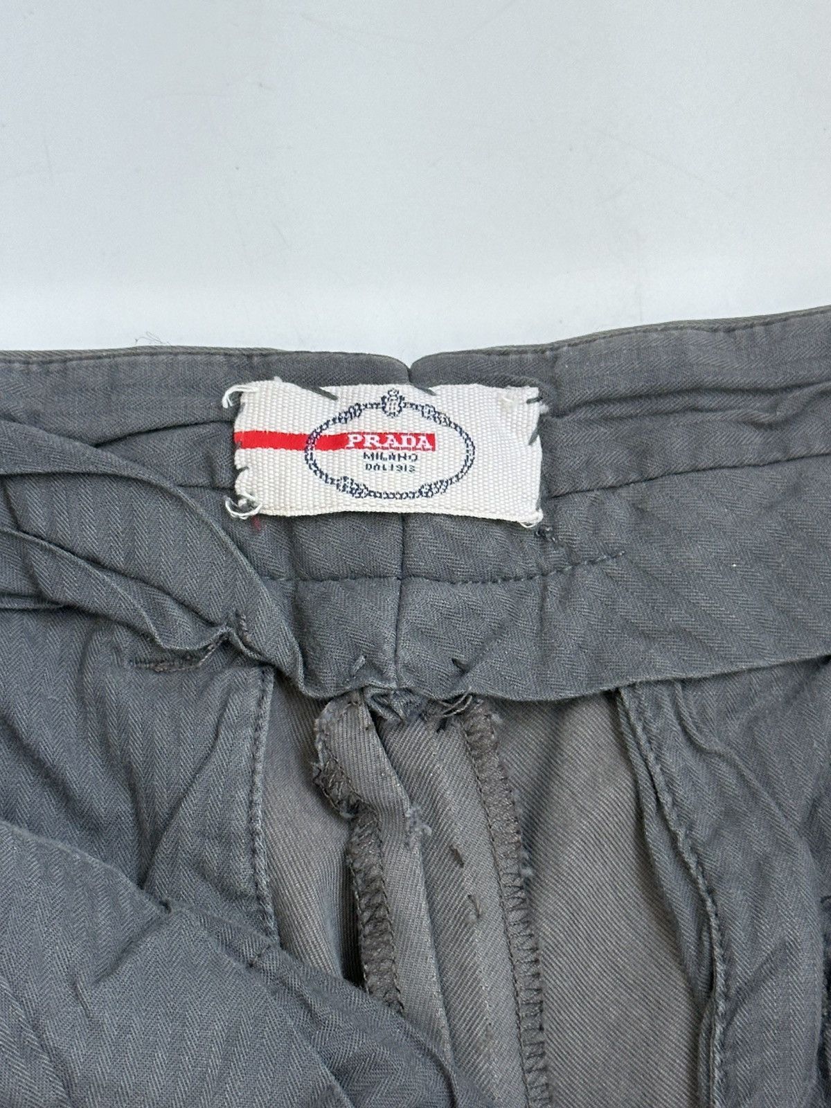 Prada *NEW* PRADA FW 2011 Washed Nylon Gray Pants Vintage wool Size US 32 / EU 48 - 8 Thumbnail
