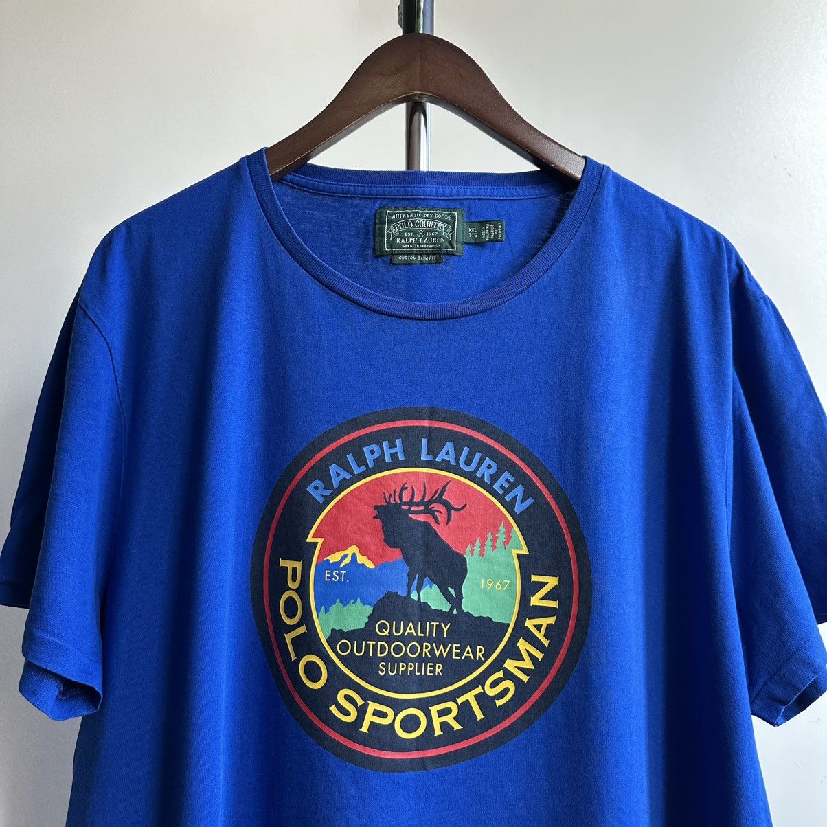 Polo Ralph Lauren × Vintage Vintage Polo Ralph Lauren Country Big Logo Tee Size US XXL / EU 58 / 5 - 2 Thumbnail