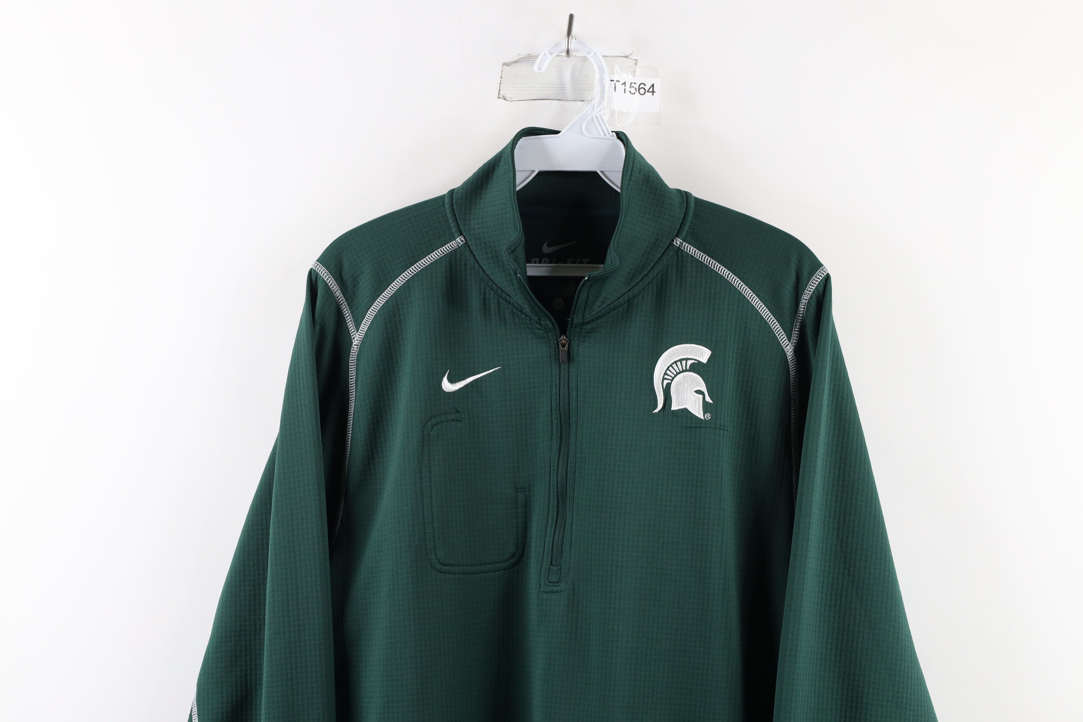 Nike Nike M Knit Michigan State University Half Zip Pullover Top Size US M / EU 48-50 / 2 - 2 Thumbnail