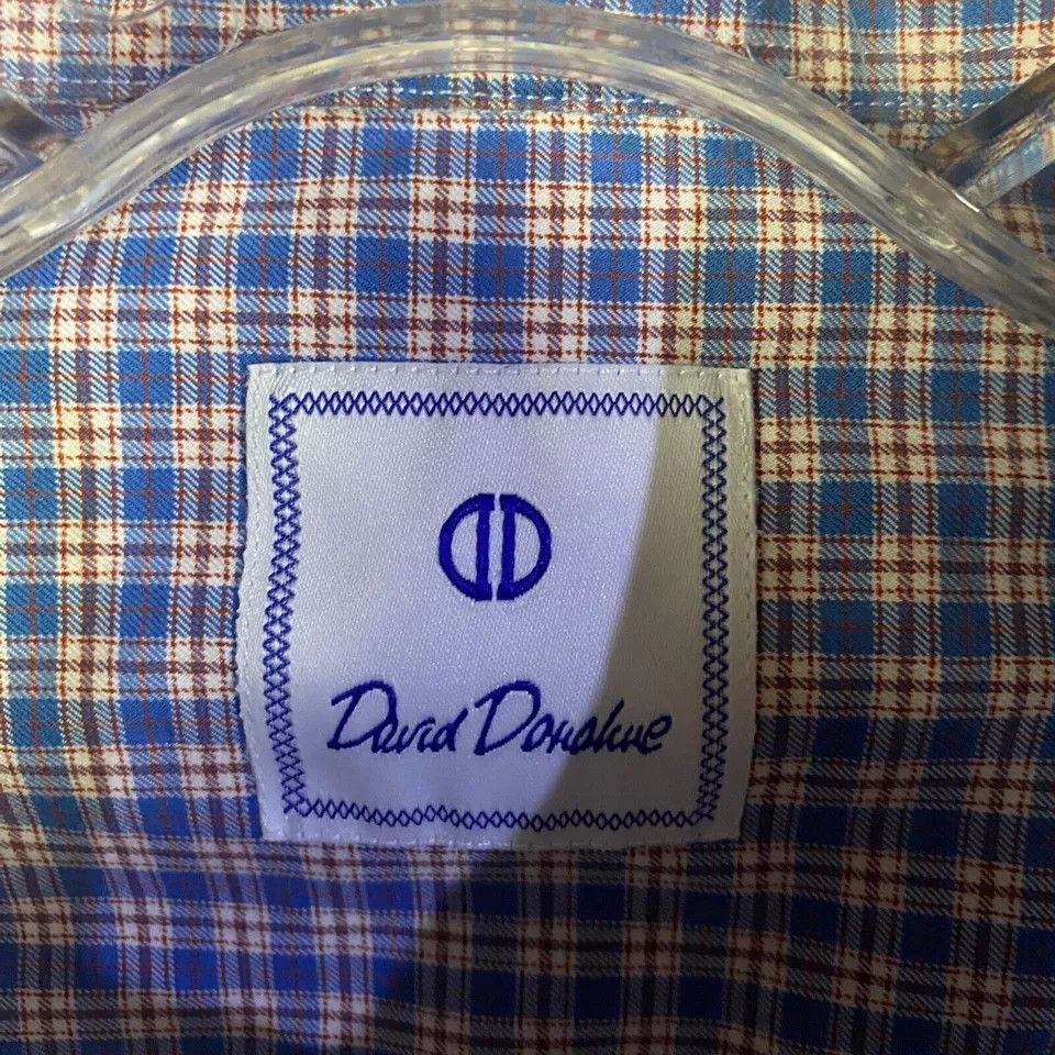 David Donahue David Donahue Shirt Men's M Button Down Plaid Long Sleeve Size US M / EU 48-50 / 2 - 3 Thumbnail
