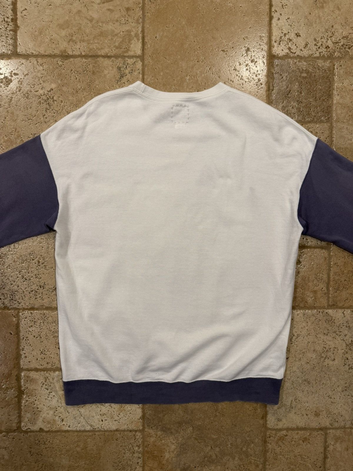 Visvim Visvim SS20 White/Purple Jumbo Crash Distres Sweat L/S Shirt Size US XL / EU 56 / 4 - 13 Thumbnail