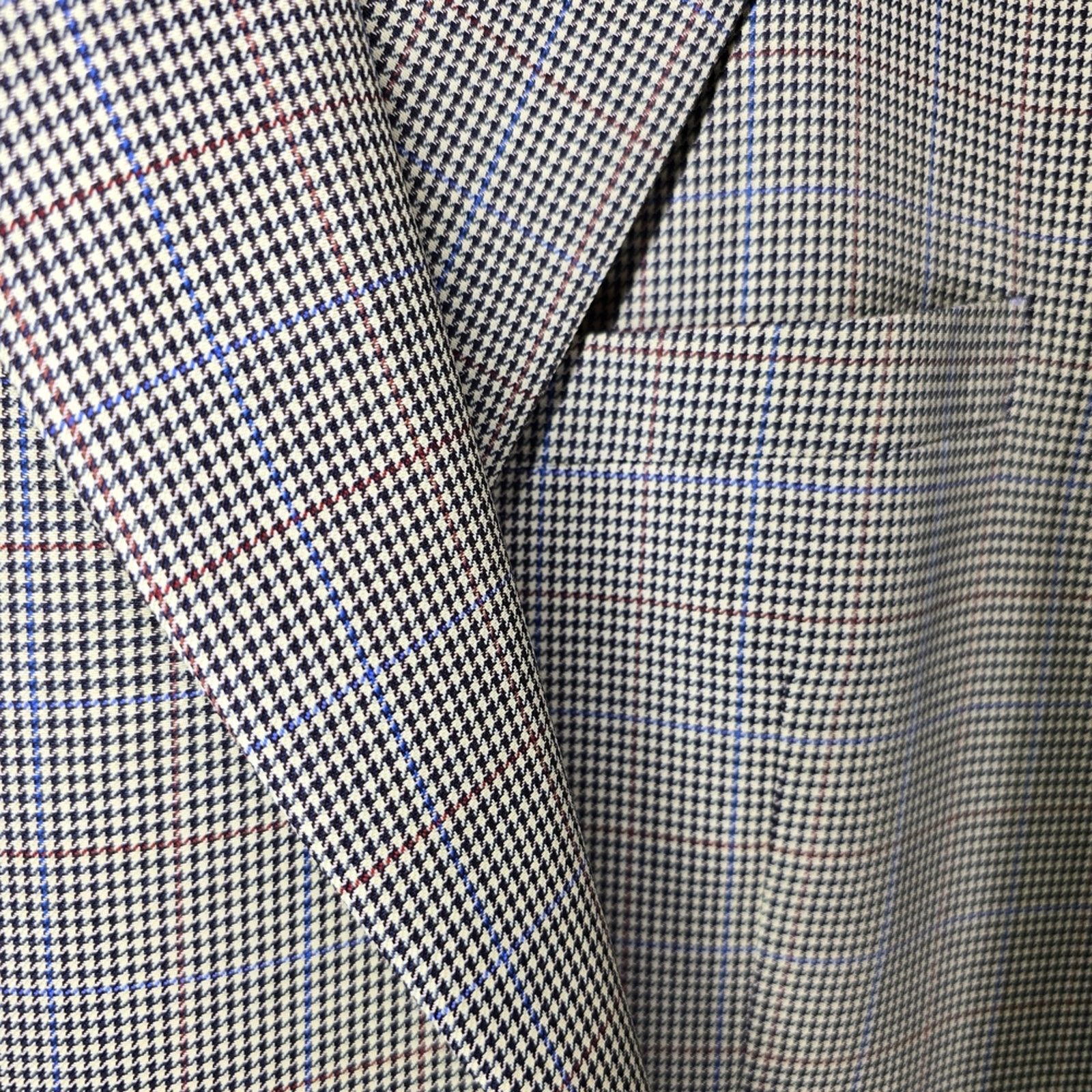 Tasso Elba Tasso Elba Vitale Barberis Canonico Glen Check Sport Coat Size 48R - 4 Thumbnail