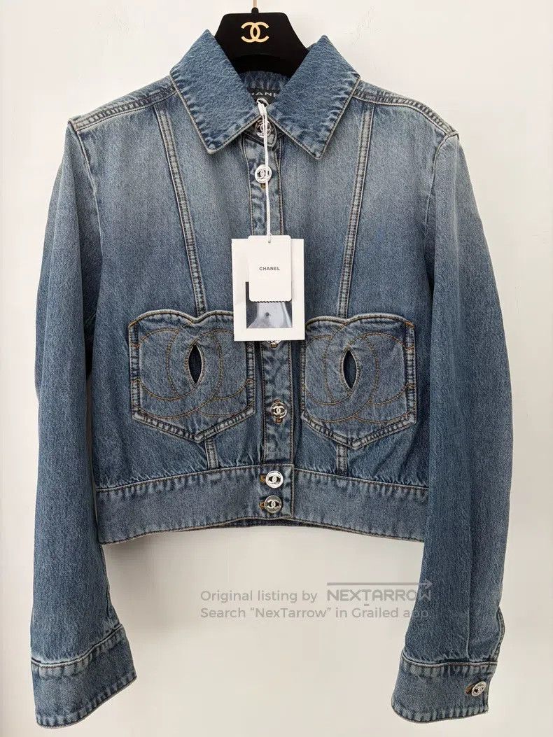 Chanel Chanel Love buckle double C pocket denim jacket Size XS / US 0-2 / IT 36-38 - 1 Thumbnail