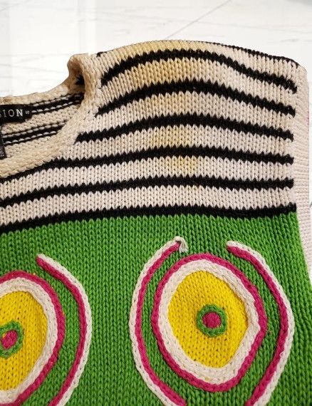 Other Vintage IB Diffusion Sweater High End 80s Funky Pop Art S Size S / US 4 / IT 40 - 3 Thumbnail
