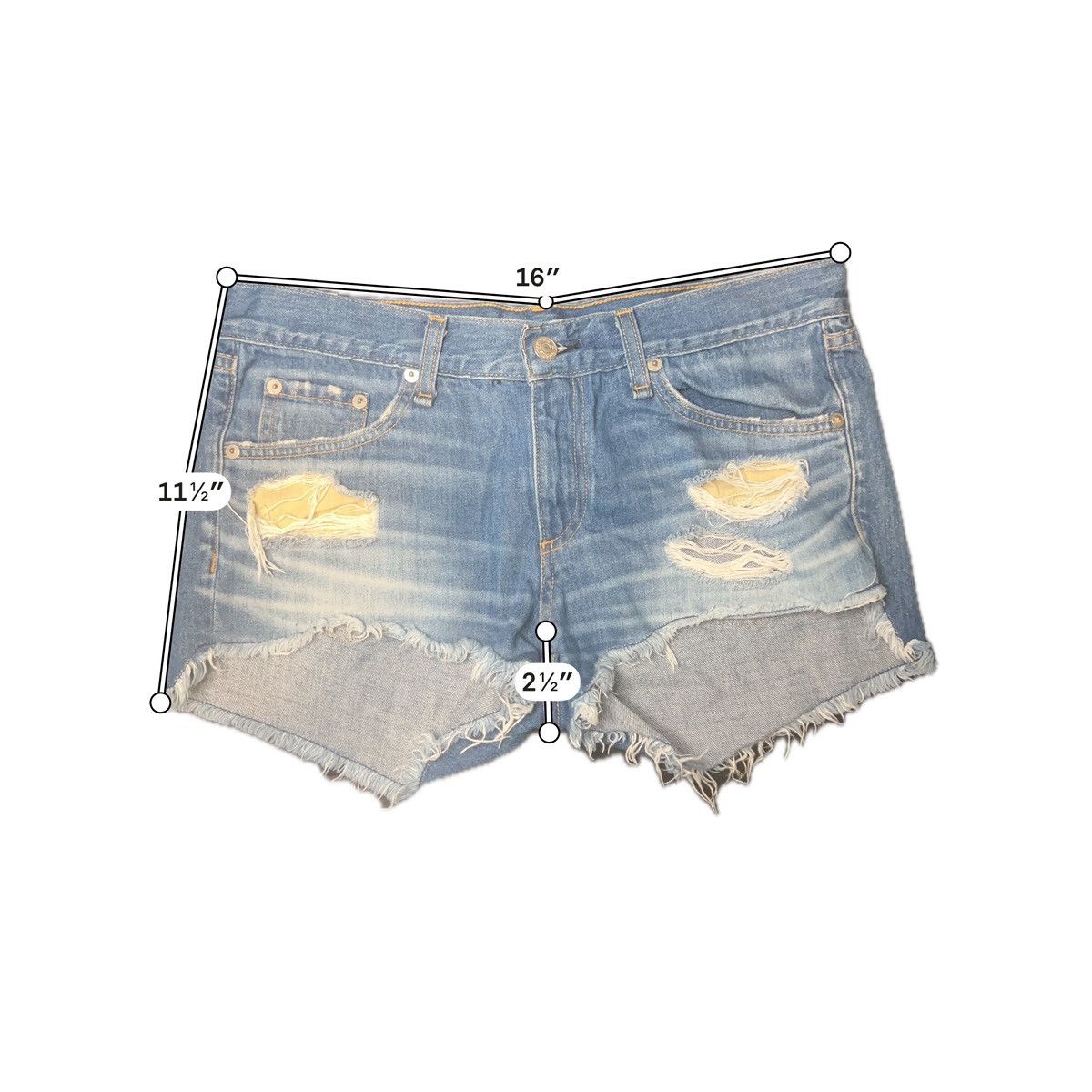Rag & Bone rag & bone The Cut-Off Jean Shorts in Freeport Distressed 27 Size 27" / US 4 / IT 40 - 5 Thumbnail