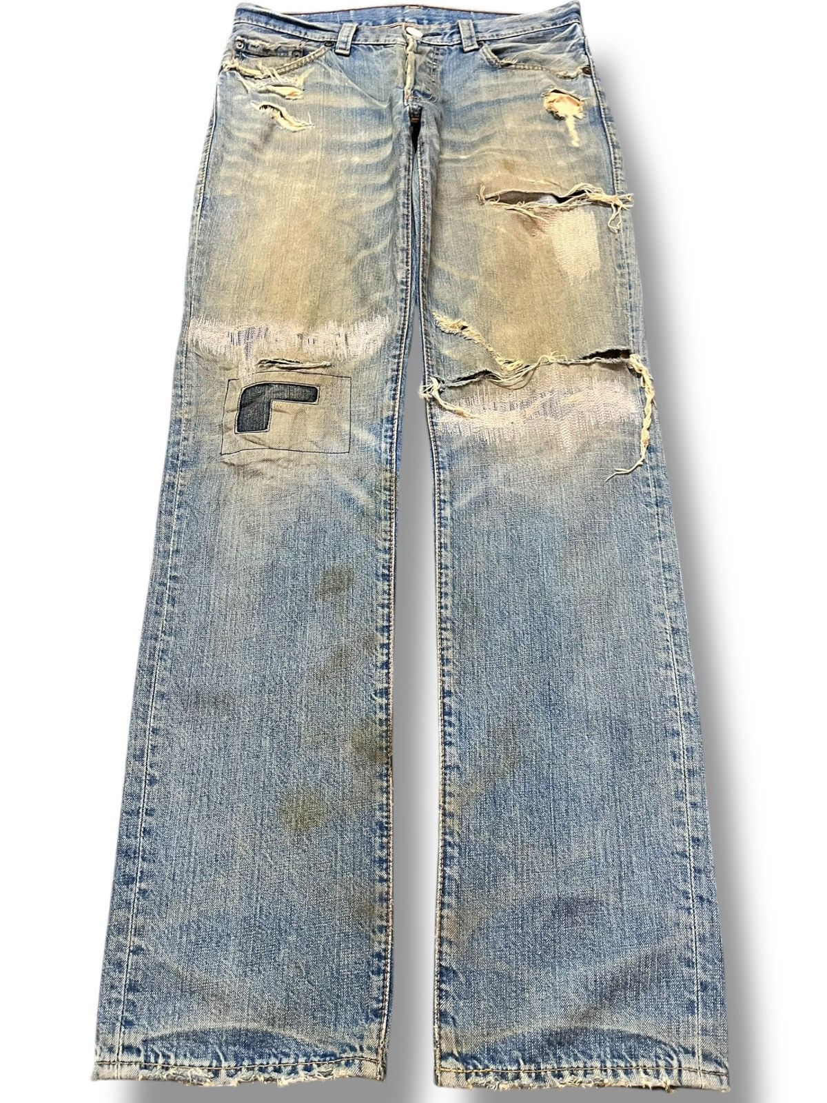 Levi's Vintage Clothing Vintage Levi’s 502 Mudwash Ripped Distressed Denim Size US 31 - 1 Thumbnail