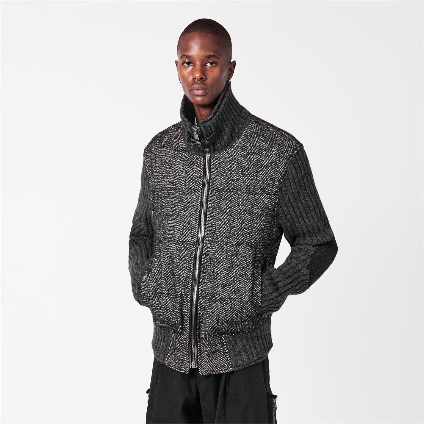 Dolce & Gabbana o1g2r1mq0426 Structured Quilted Jacket in Dark Grey Size US L / EU 52-54 / 3 - 3 Thumbnail
