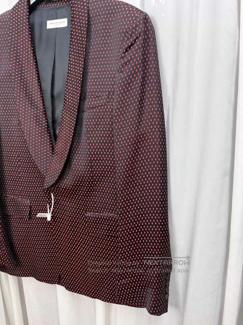 Dries Van Noten Dries Van Noten Size 46 Silk glossy gentleman blazer with r Size 40R - 2 Thumbnail