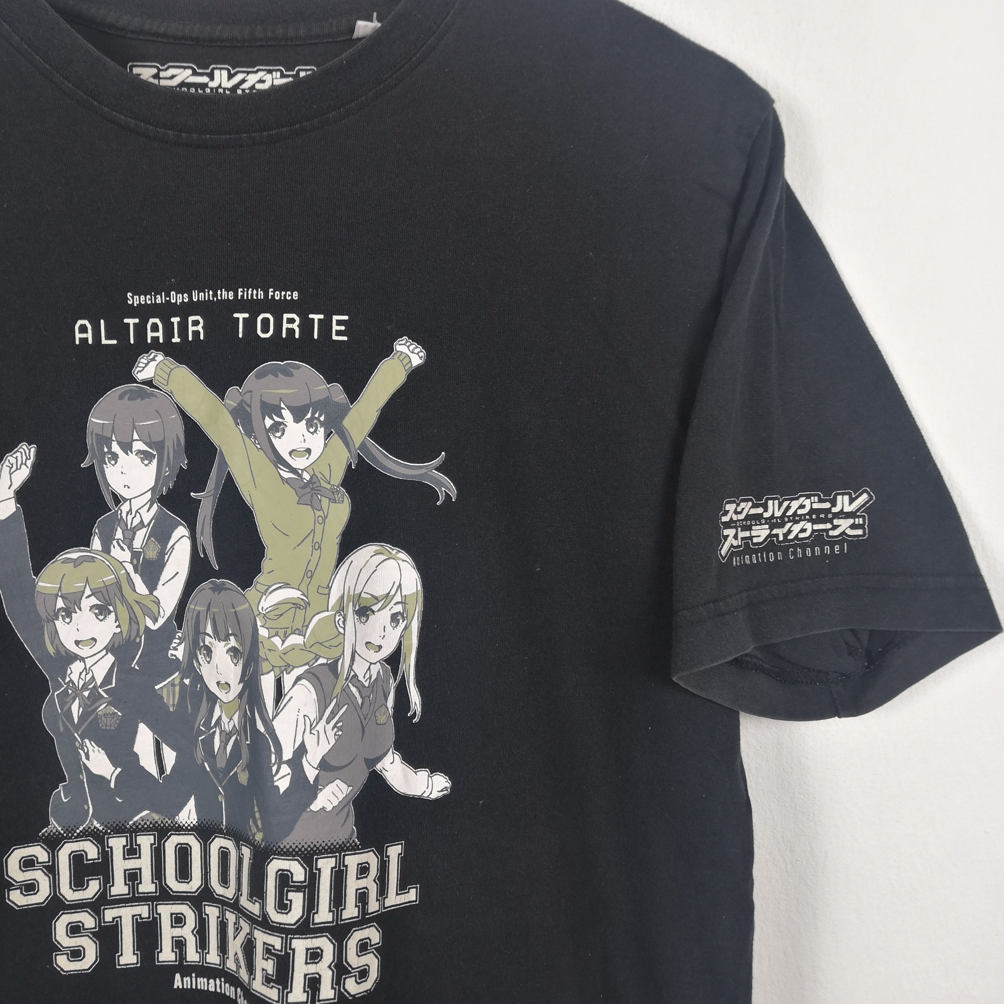 Anime Y2K School Girl Strikers Tshirt Japanese Manga Anime Tees | Size US M / EU 48-50 / 2 - 4 Thumbnail
