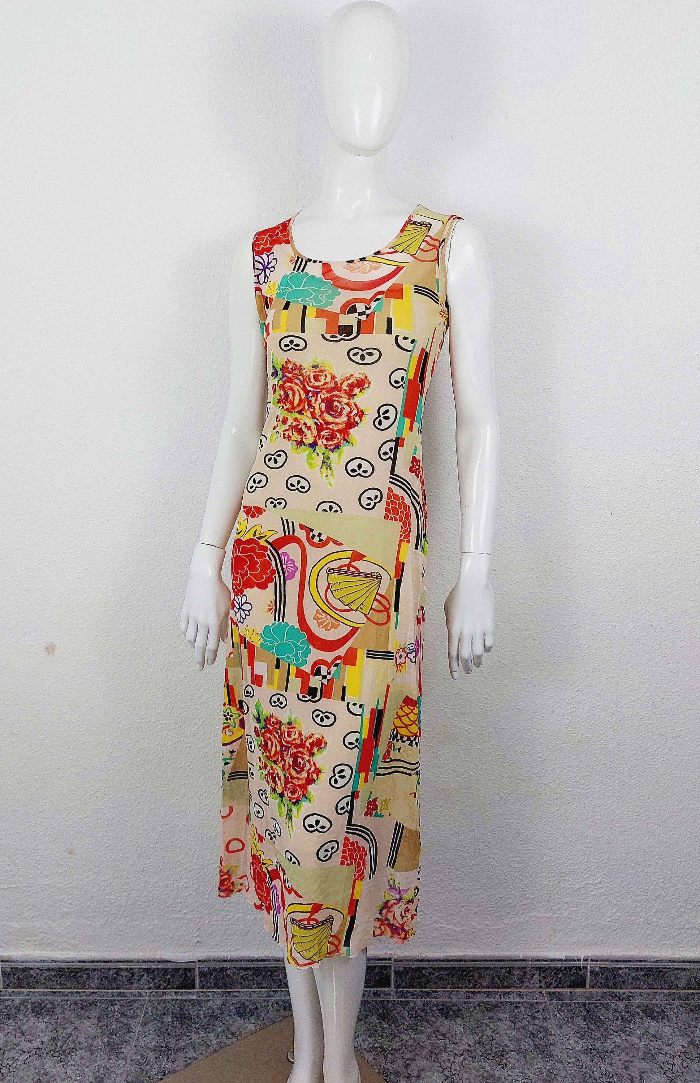 Kenzo Kenzo Rose Floral Fan Geisha Mesh Transparent Maxi Dress Size M / US 6-8 / IT 42-44 - 12 Thumbnail