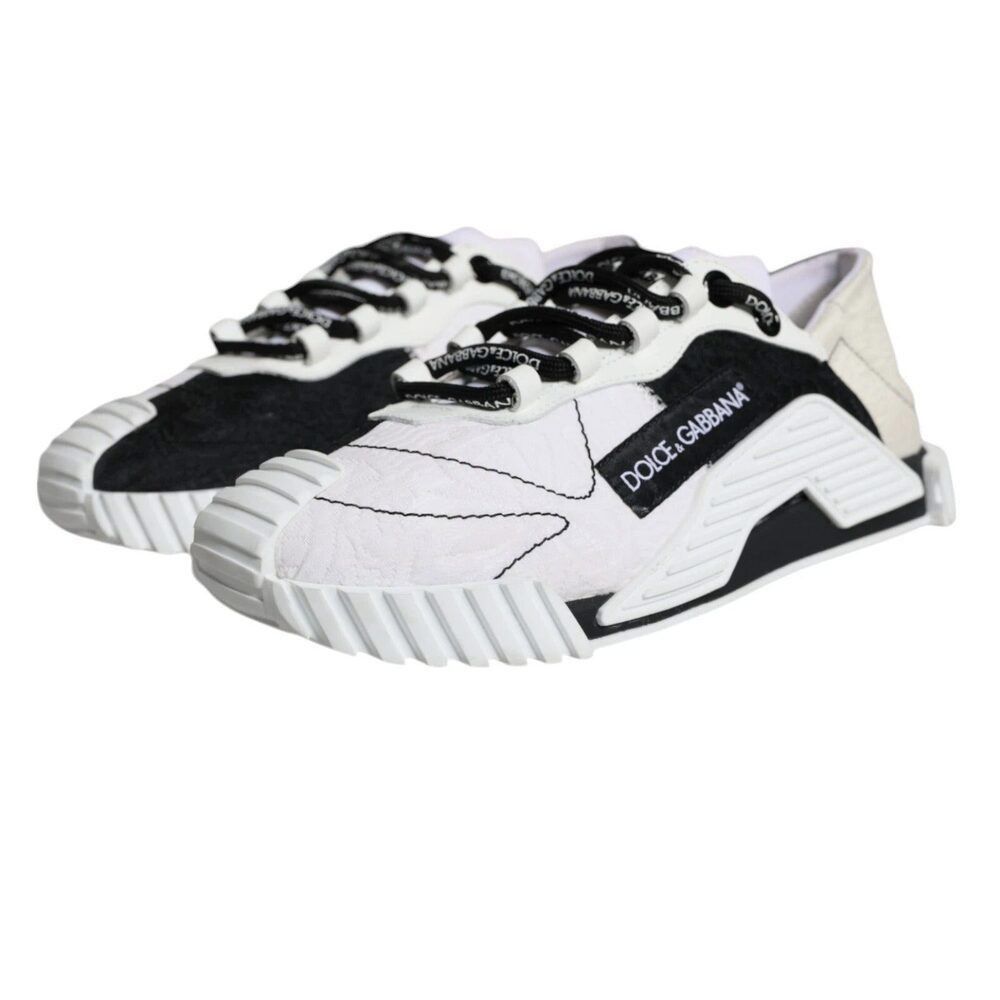 Dolce & Gabbana Dolce & Gabbana White Black Low Top NS1 Sneakers Shoes Size US 7.5 / IT 37.5 - 6 Thumbnail