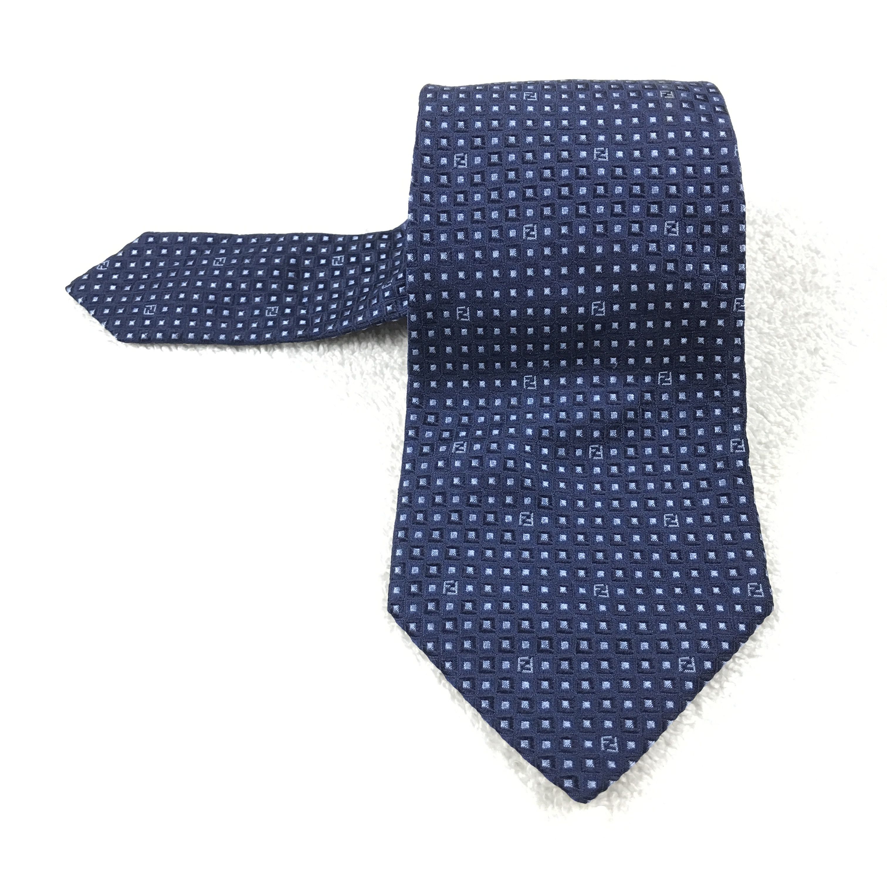 Fendi Vintage Fendi Monogram Silk Necktie Size ONE SIZE - 1 Thumbnail