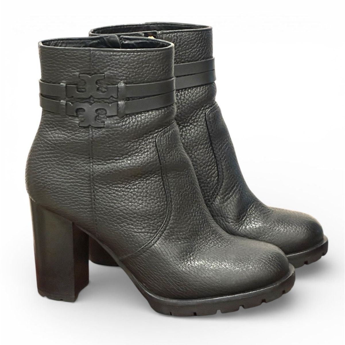 Tory Burch Tory burch Leigh Pebbled Leather 3" heeled ankle boot size 6 Size US 6 / IT 36 - 5 Thumbnail