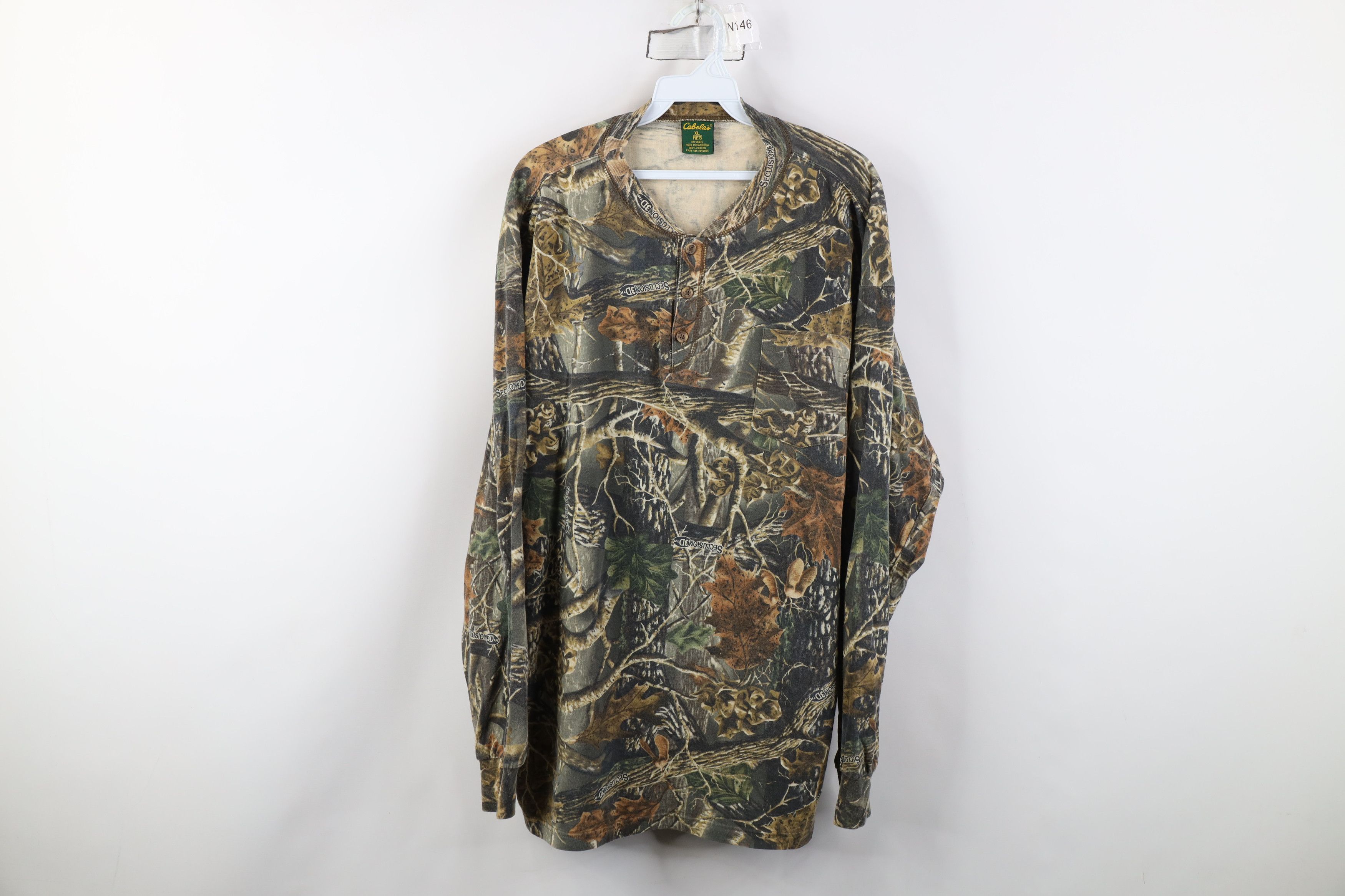 Cabelas Vintage 90s Y2K Cabelas Long Sleeve Henley T-Shirt Cotton Size US XL / EU 56 / 4 - 1 Thumbnail