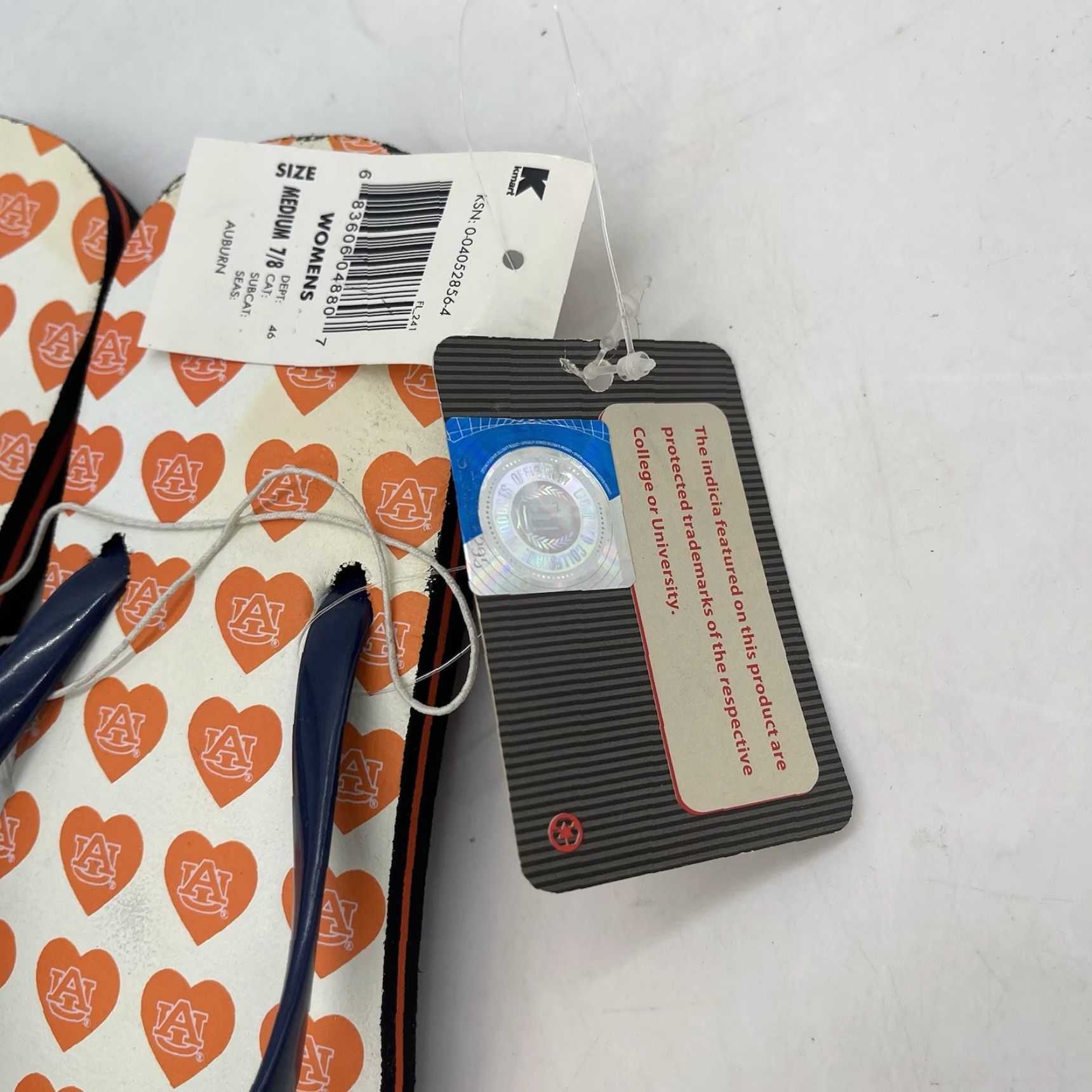 Crocs CROCS Auburn University Flip-Flops Women’s Size 7 Men’s Size 8 Orange Sports Sandals Size US 7 / IT 37 - 3 Thumbnail