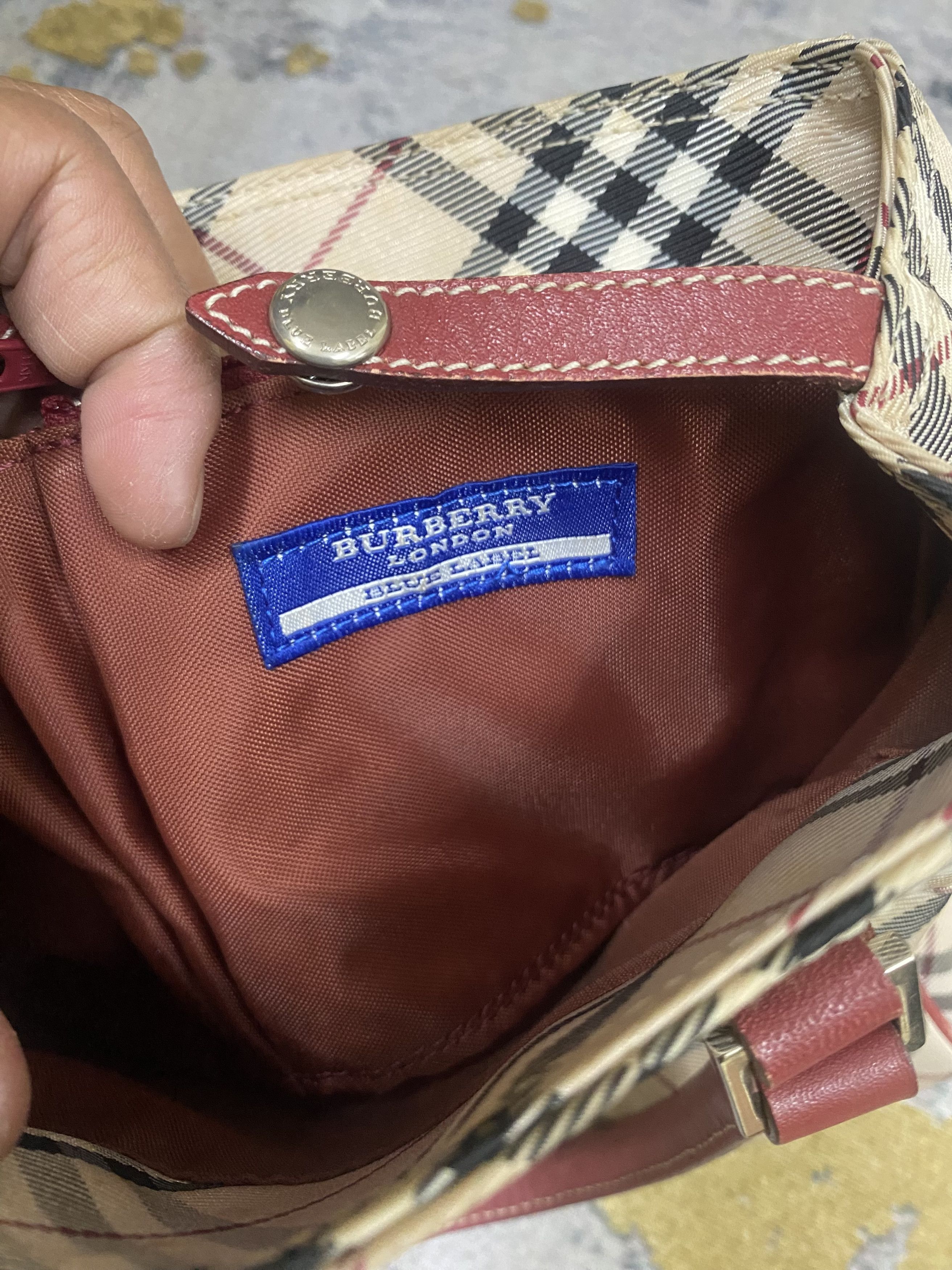 Burberry Burberry Nova Check Nylon Leather Bag Size ONE SIZE - 9 Thumbnail