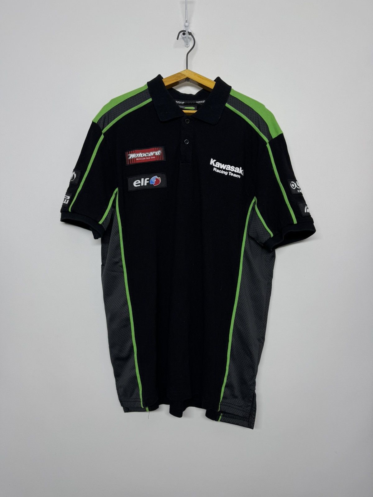 Vintage Vintage Y2k Kawasaki T shirt Motosport Racing Team Shirt Size US M / EU 48-50 / 2 - 2 Thumbnail