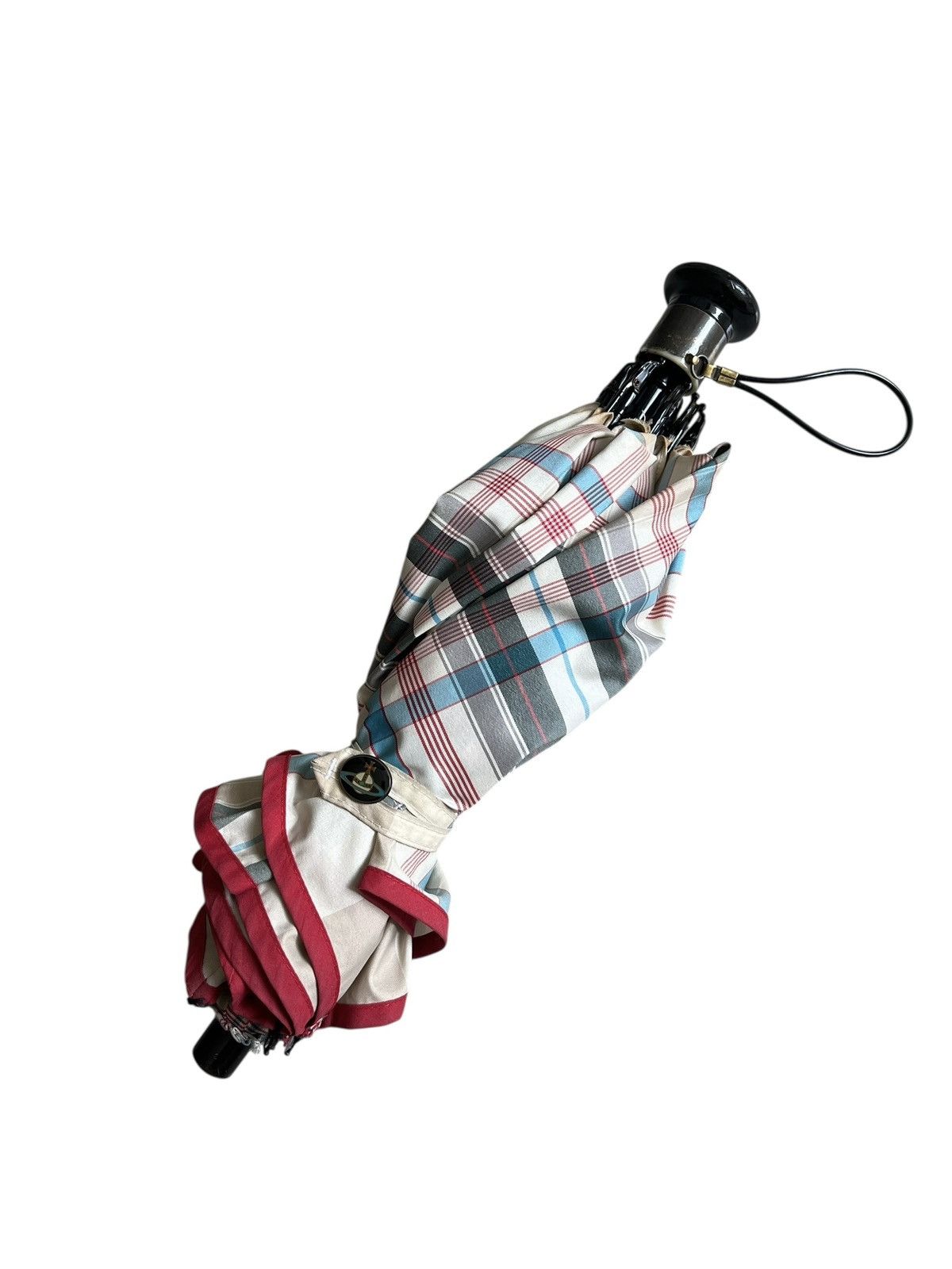 1990s Vivienne Westwood Plaid Foldable Umbrella