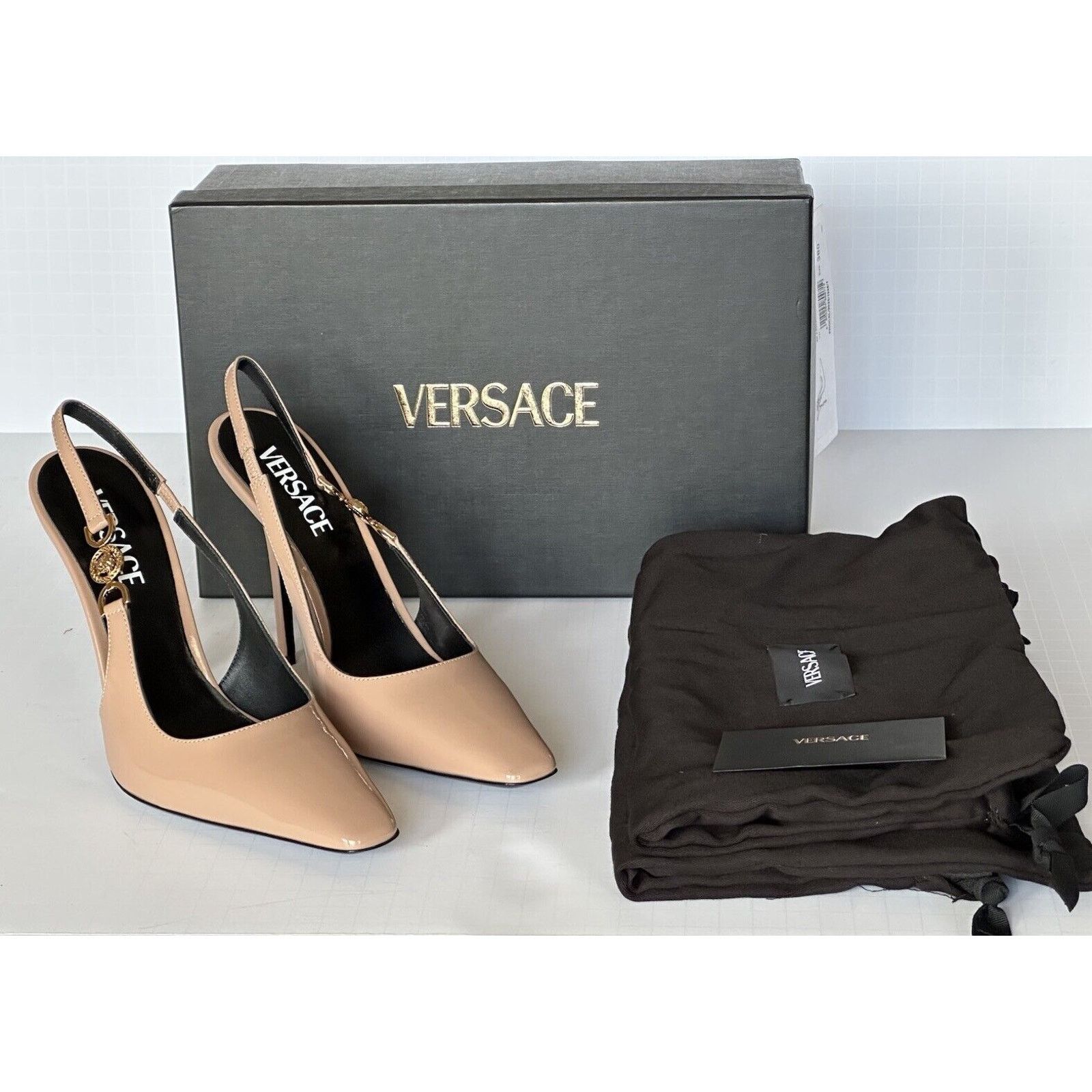 Versace Versace Sling Back Leather Pump Shoes Blush 10 US 1012127 Size US 10 / IT 40 - 10 Thumbnail