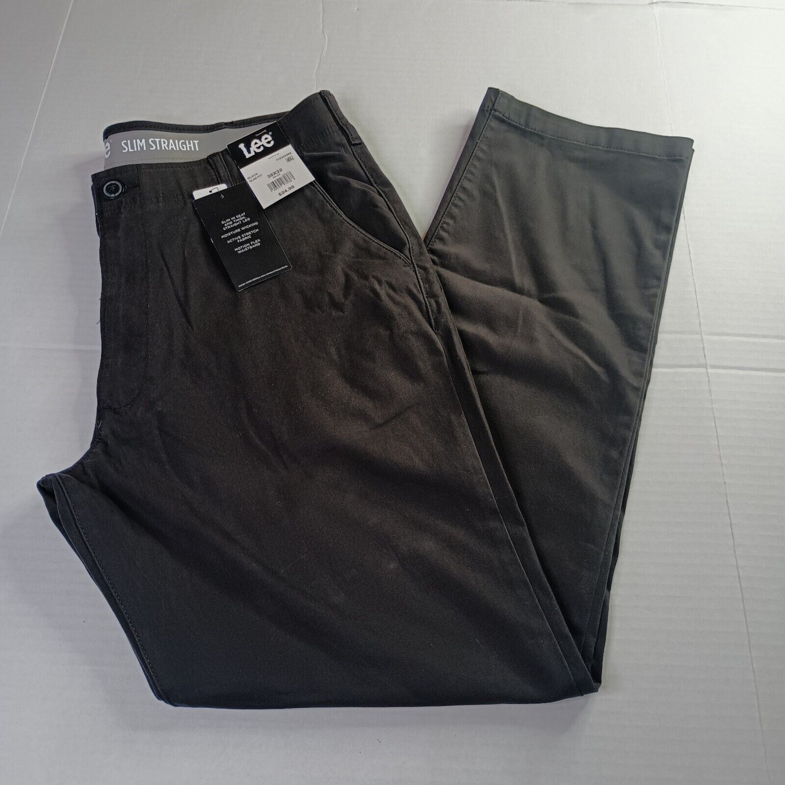 Lee Lee Chino Motion Flex Waistband Pants Men's 38x32 Black Slim Size US 38 / EU 54 - 1 Thumbnail
