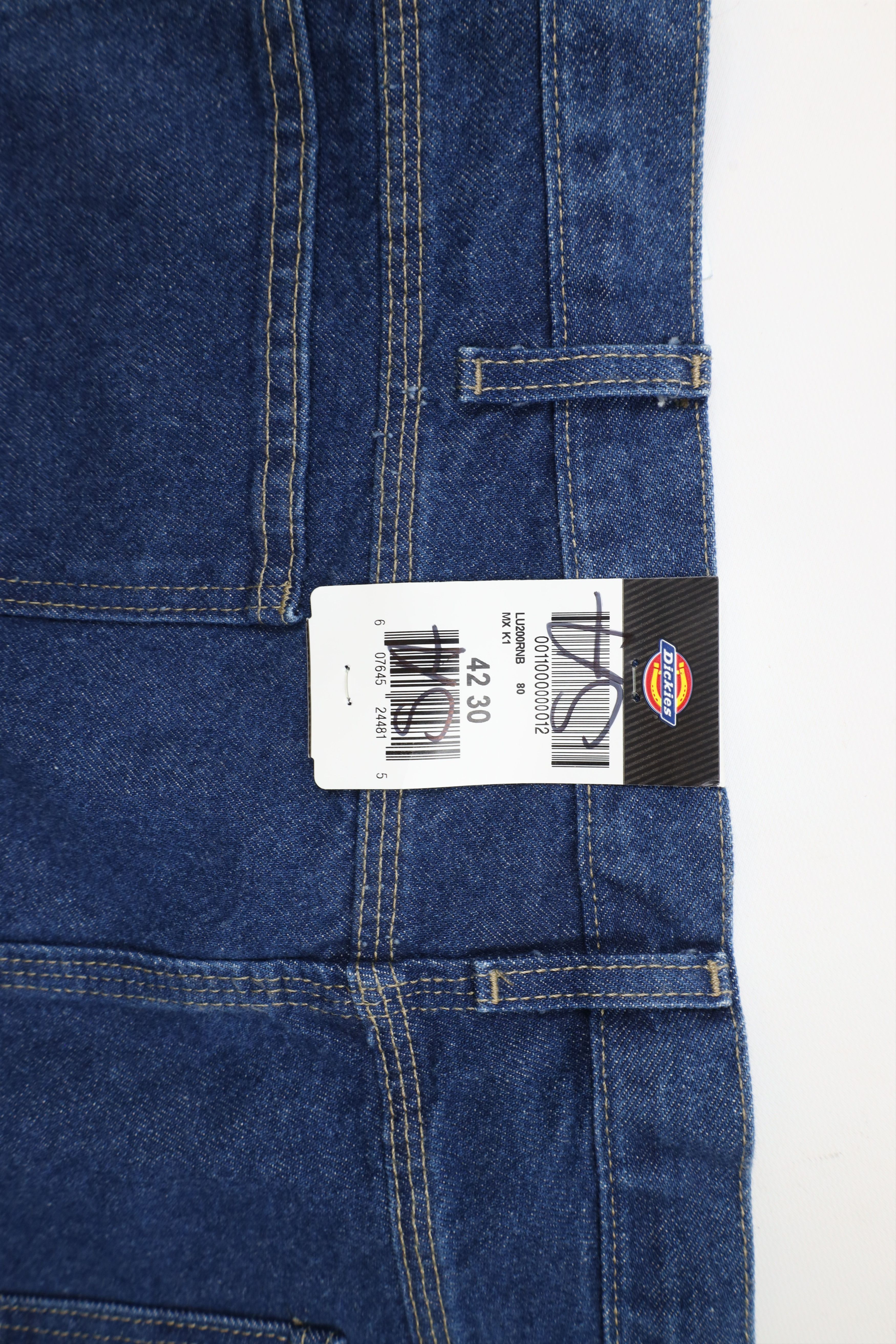 Dickies × Vintage Deadstock Vintage Y2K Dickies Wide Leg Dungaree Denim Jeans Size US 42 / EU 58 - 13 Thumbnail