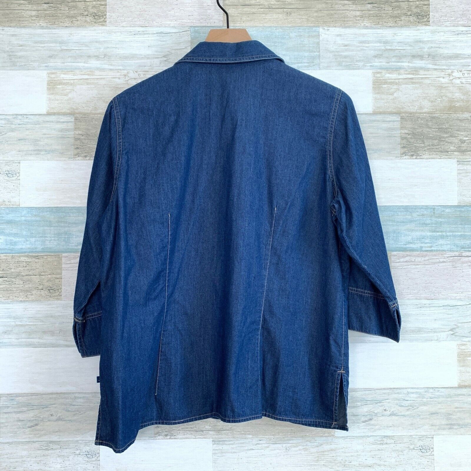 Other Liz Claiborne Western Denim Shirt Blue Prairie Womens M Size M / US 6-8 / IT 42-44 - 4 Thumbnail