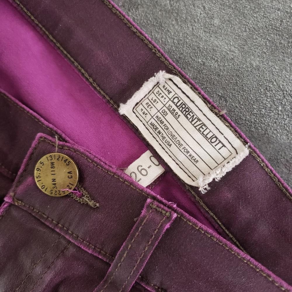 Current/Elliot Purple Coated Current|Elliott The Ankle Skinny Jean Size 26" / US 2 / IT 38 - 5 Thumbnail
