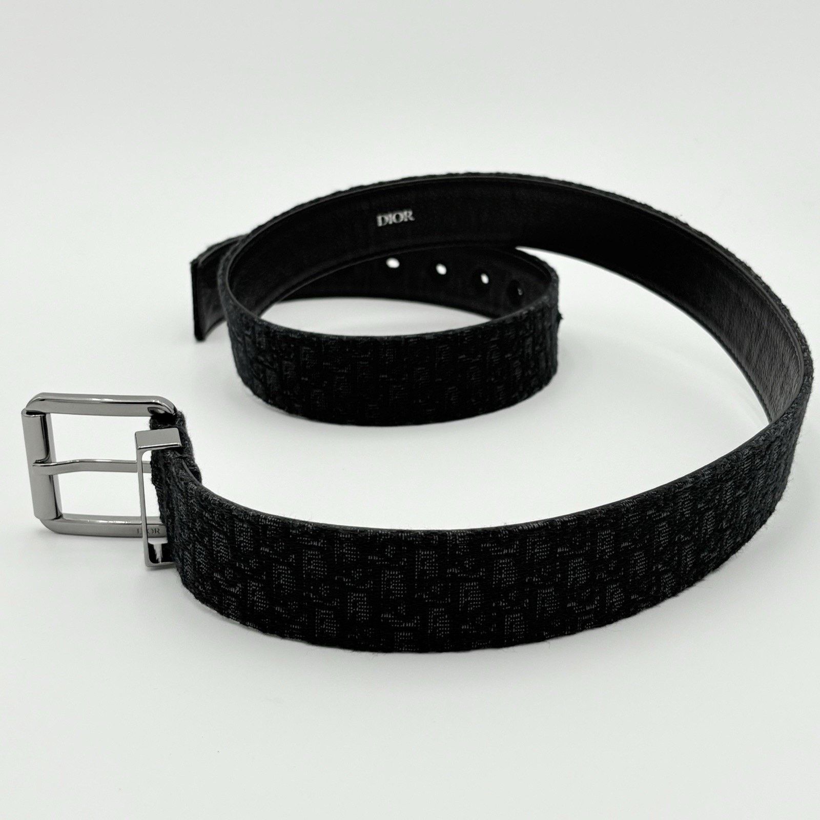 Dior Dior Micro Oblique Jacquard Belt ' Black ' | SUPER CLEAN! Size 40 - 4 Thumbnail