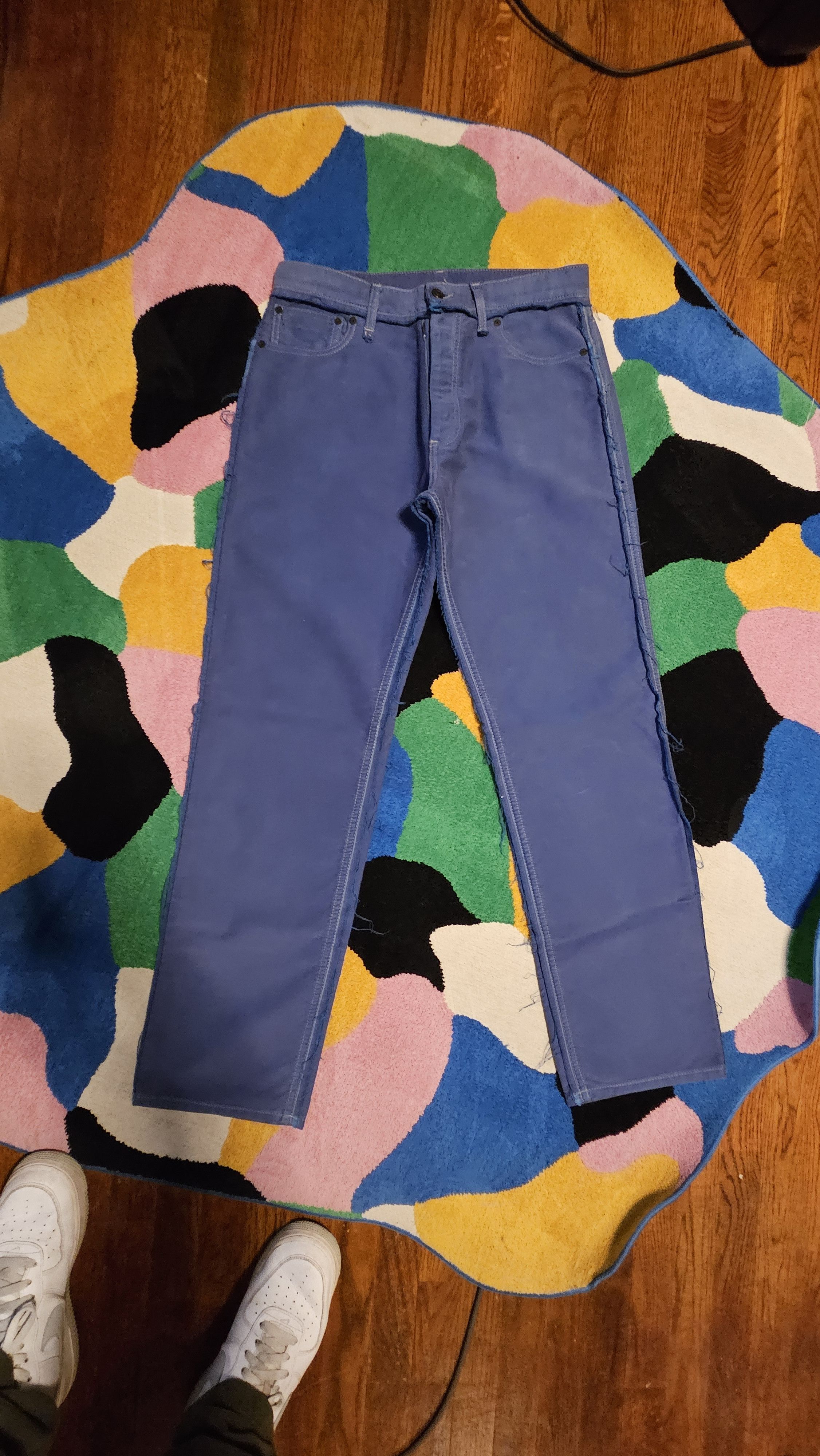 Maison Margiela Maison margiela Blue/Navy dyed pants Size US 34 / EU 50 - 1 Thumbnail