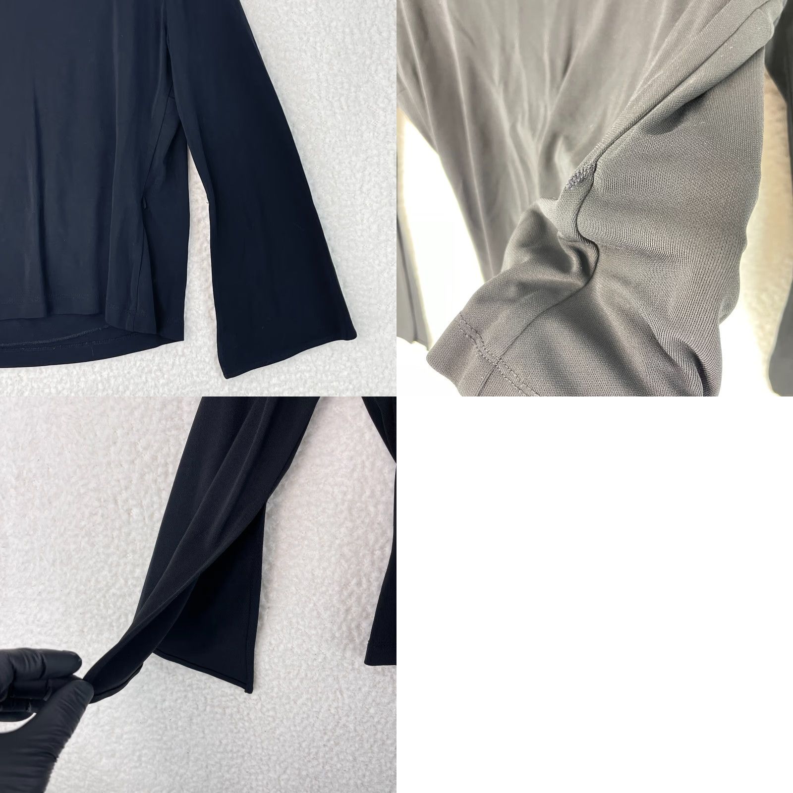 Vintage Citrine Womens Shirt Wrap Front Long Sleeve Solid Black Size 12 Casual Stretch Size XL / US 12-14 / IT 48-50 - 9 Thumbnail
