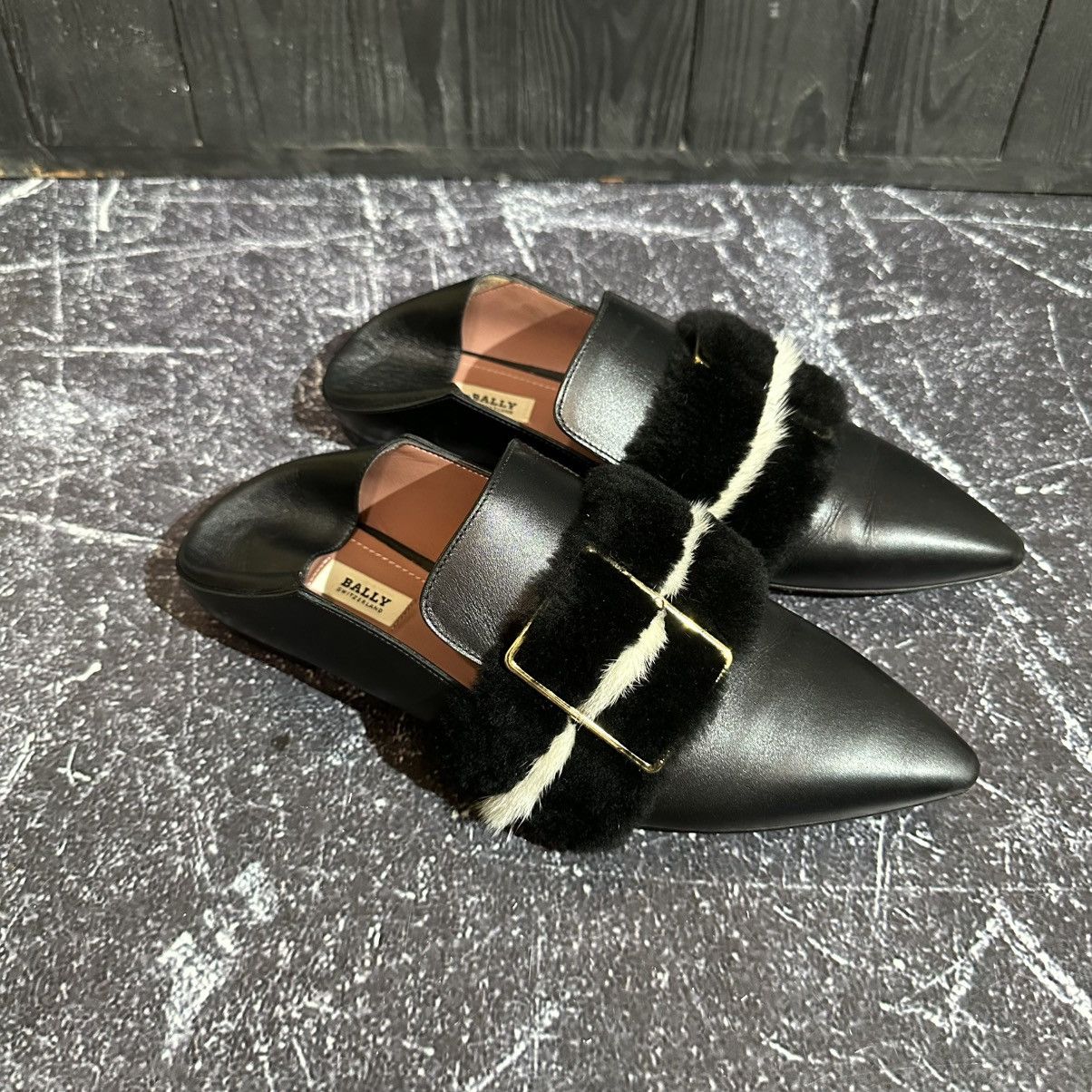 Bally BALLY HAMELIA - Women’s Leather/Fur Flats Mules 38.5 size Size US 8.5 / IT 38.5 - 14 Thumbnail
