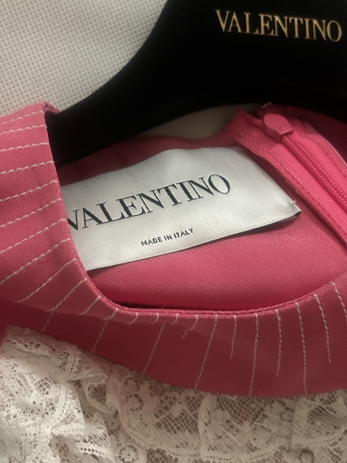 Valentino VALENTINO GARAVANI Lace-paneled silk mini Dress Pink size 38 Size XS / US 0-2 / IT 36-38 - 8 Thumbnail