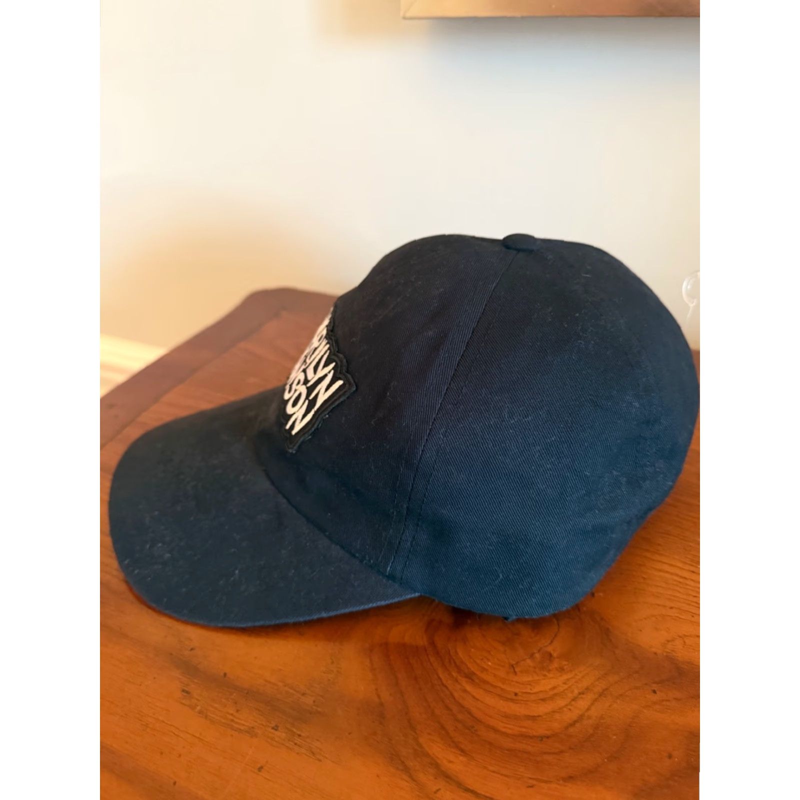 Logo 7 Marilyn Manson Hat Y2K Strapback Baseball Cap Mens Adjustable Solid Black 90s 00s Merch VTG Concert Promo Logo Band New Size ONE SIZE - 2 Thumbnail
