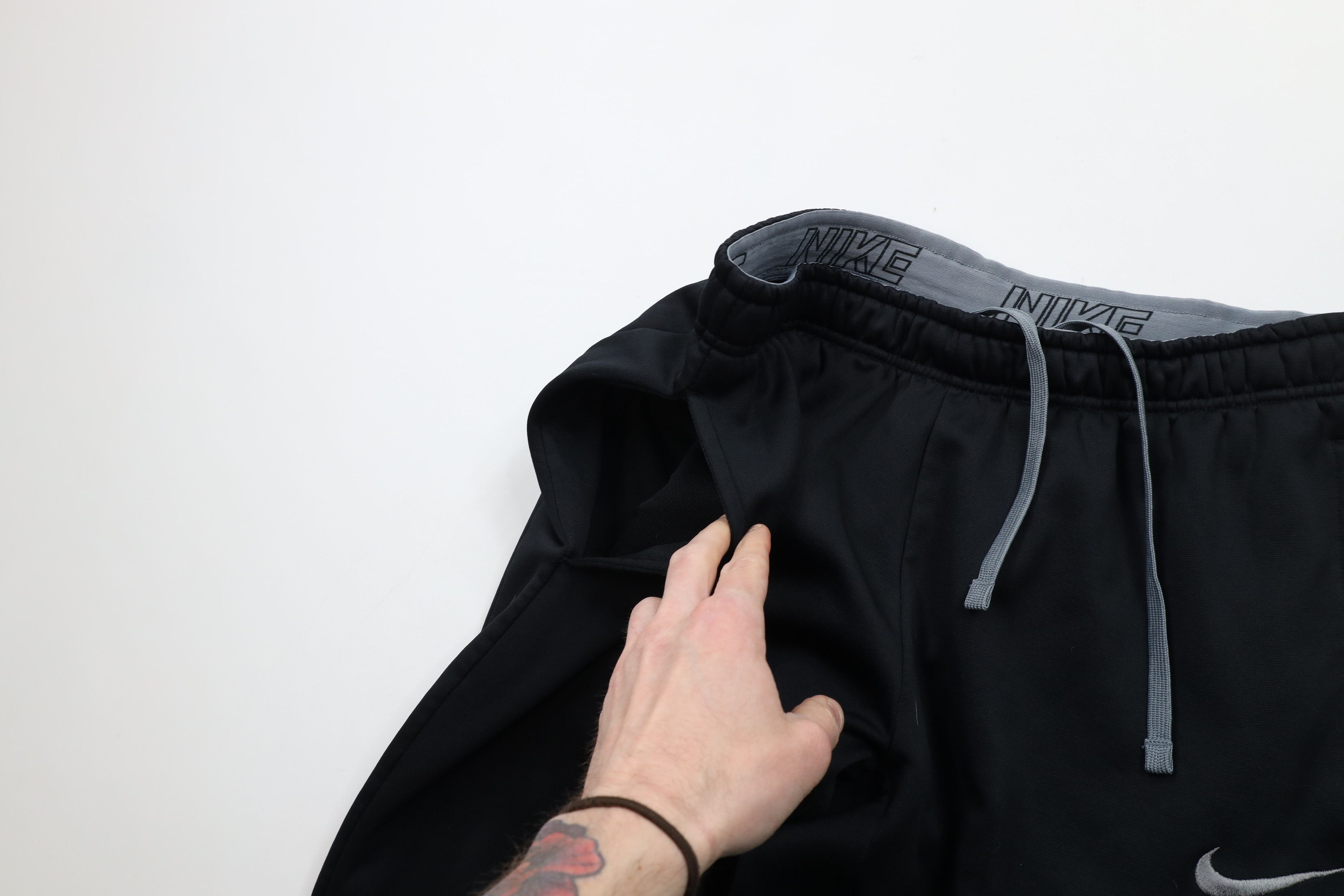 Nike × Vintage Vintage Y2K Nike Scott Mini Swoosh Wide Leg Sweatpants Size US 36 / EU 52 - 6 Thumbnail
