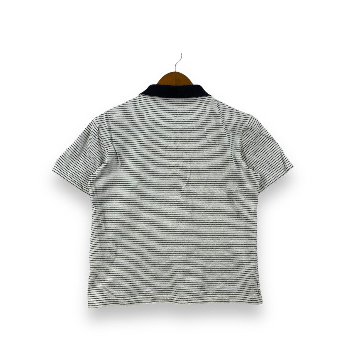 Takeo Kikuchi Vintage TAKEO KIKUCHI JAPAN Crest Logo Striped Polo Tee Size S / US 4 / IT 40 - 4 Thumbnail