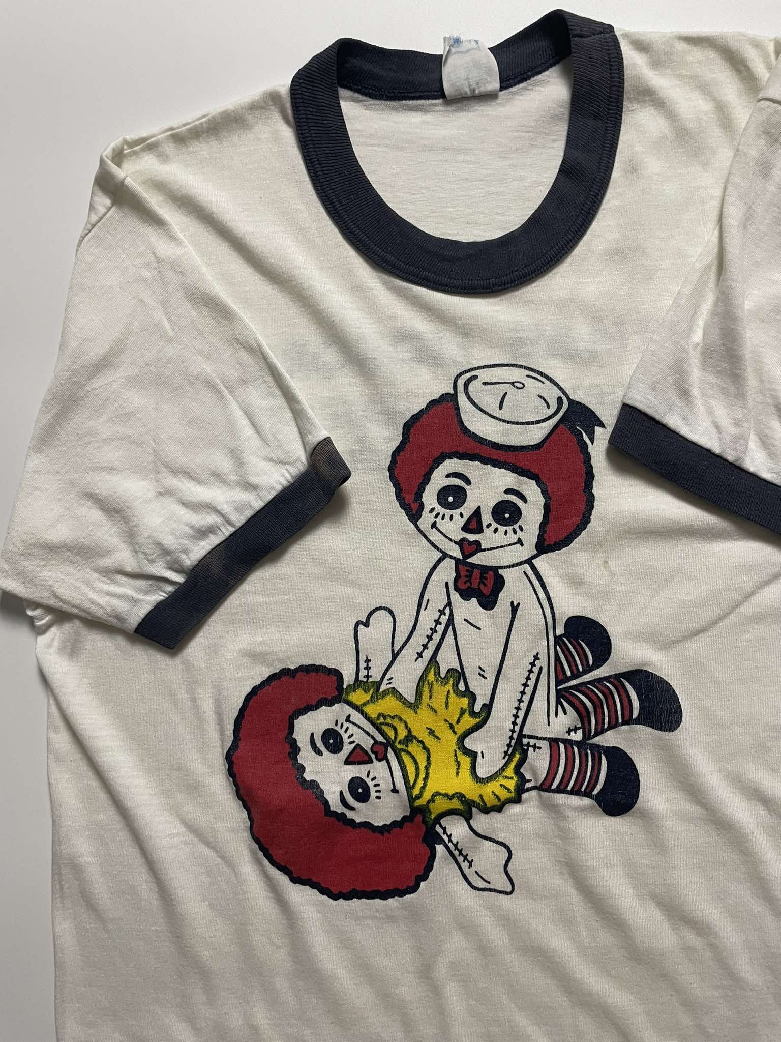 Vintage Vintage Raggedy Ann Parody Ringer Shirt Size US S / EU 44-46 / 1 - 3 Thumbnail