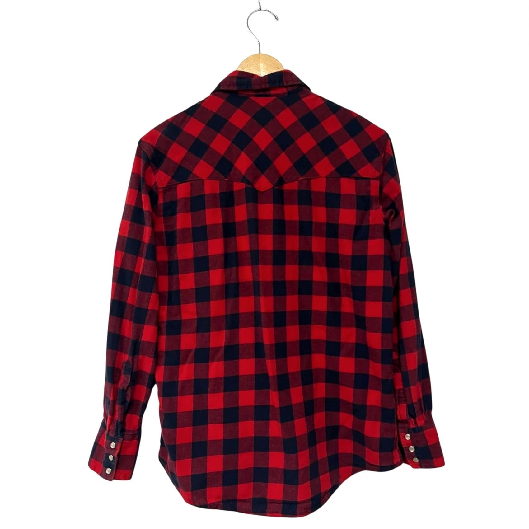 Wrangler VINTAGE Wrangler Plaid Shirt Mens M Flannel Pearl Snaps Cotton Red | Button-Up, Long Sleeve, Western, 1970s-80s vibe Size US M / EU 48-50 / 2 - 3 Thumbnail