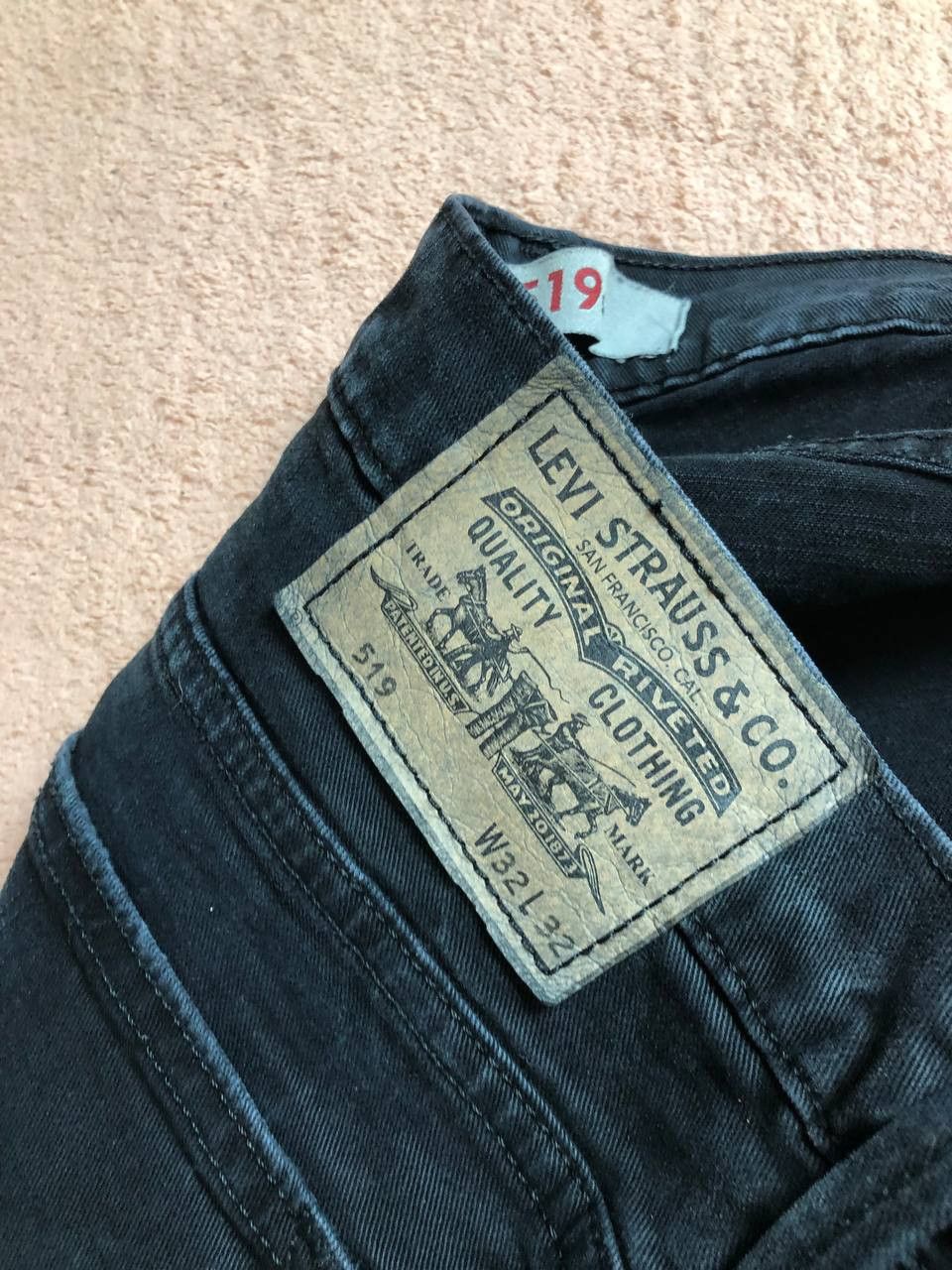 Levi's Vintage Levi's 519 Jeans Straight Leg Dark Wash Denim JEANS Size US 32 / EU 48 - 4 Thumbnail