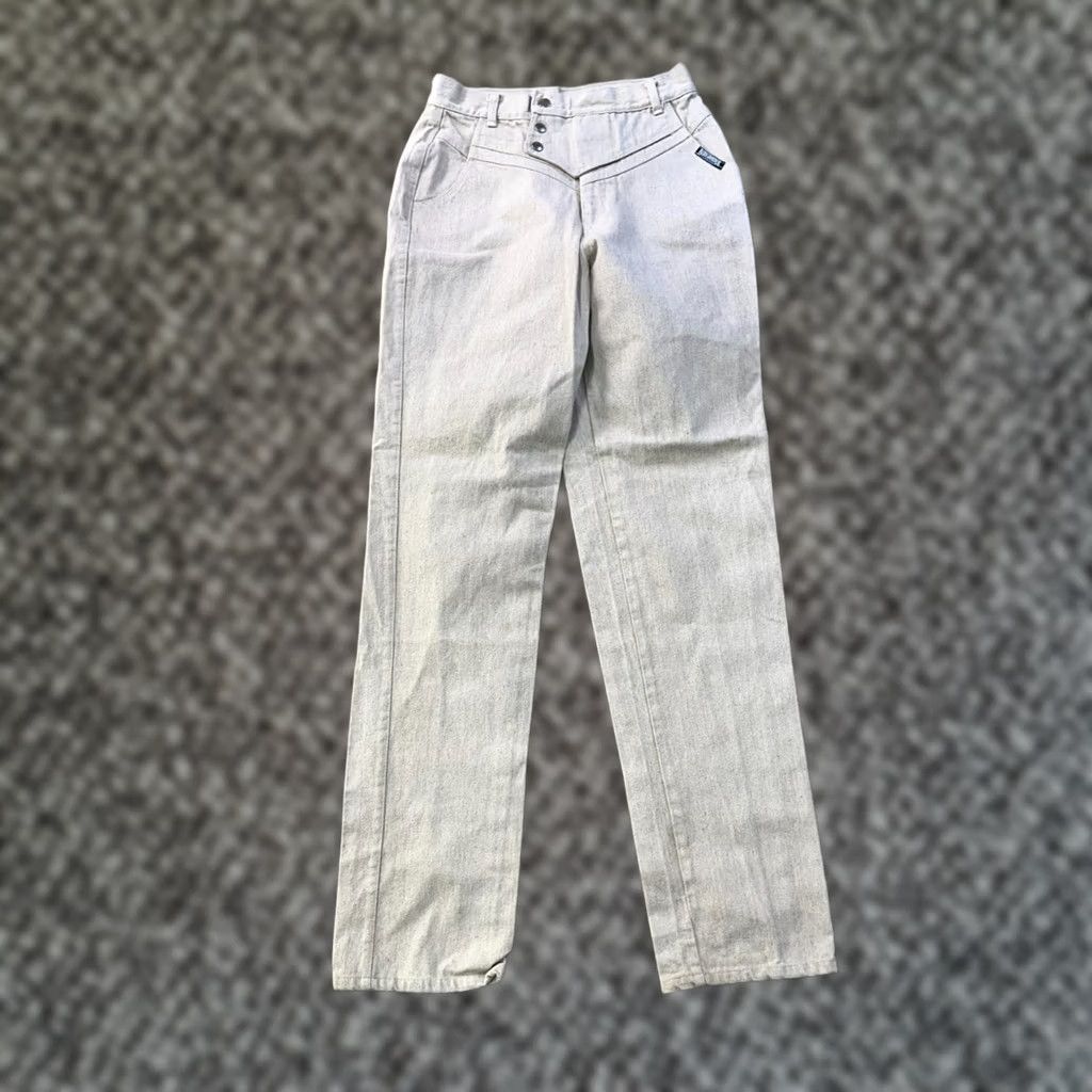 Vintage VINTAGE Roughrider by Circle T Jeans Women's 13/14 30x36 Beige Denim 5-Pocket Straight Jeans Mens/ Womens Size 36" / US 14 / IT 50 - 1 Thumbnail