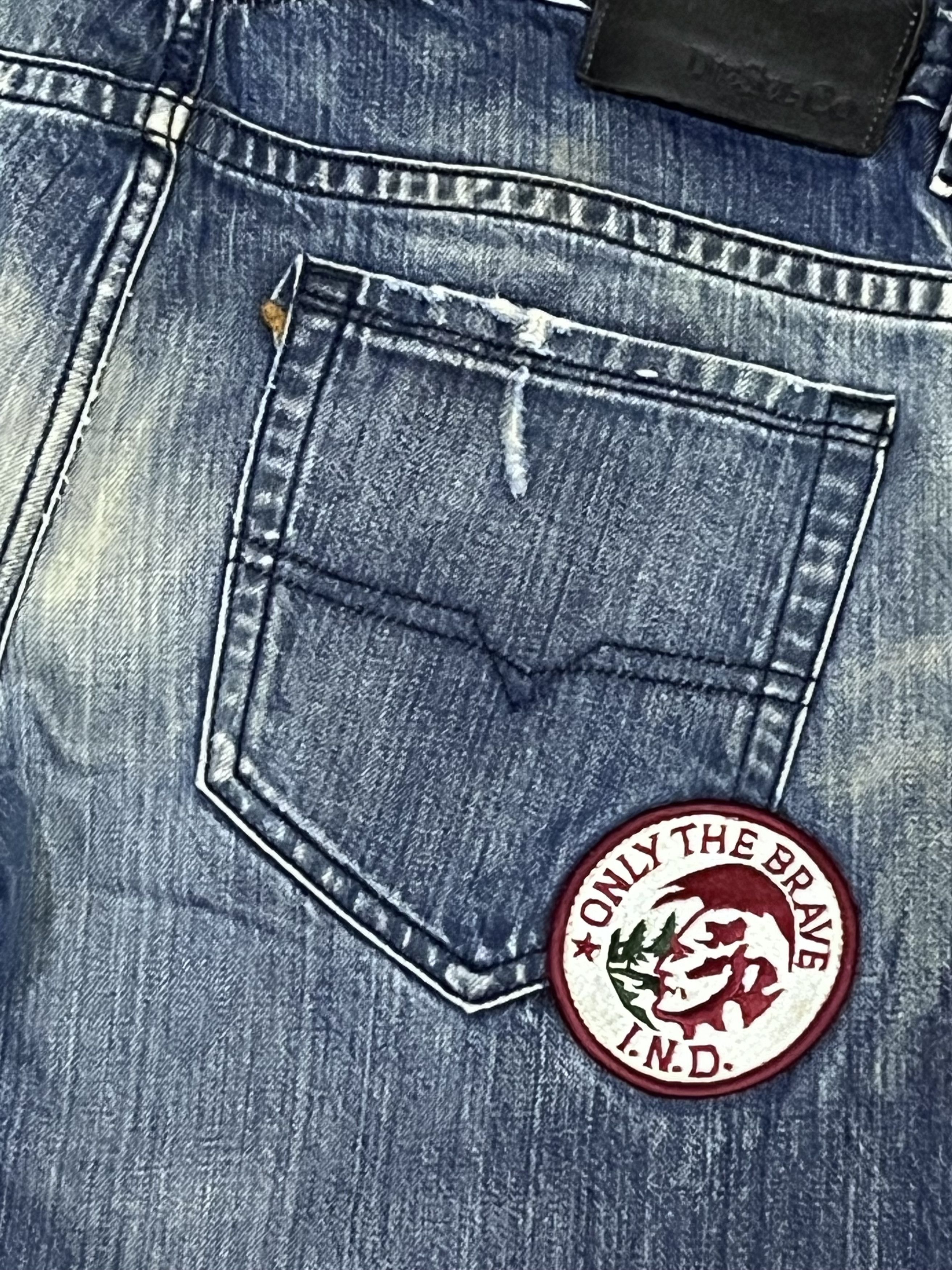 Diesel 🤘🏼Vintage DIESEL DNA Punk Rock Slim Skinny Mudwash Denim Size US 31 - 11 Thumbnail